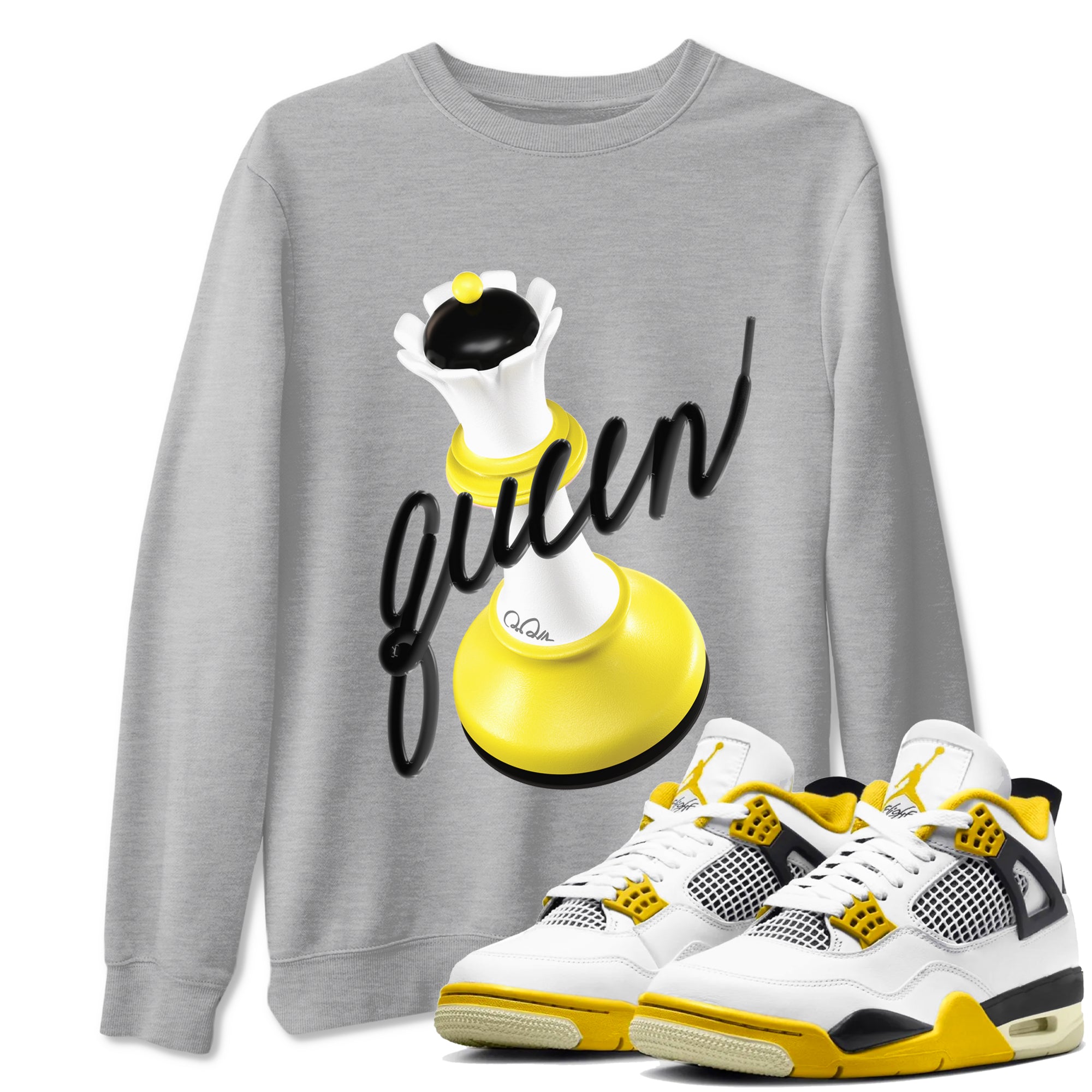 3D Queen snkmatch Tees - Air Jordan 4 Vivid Sulfur