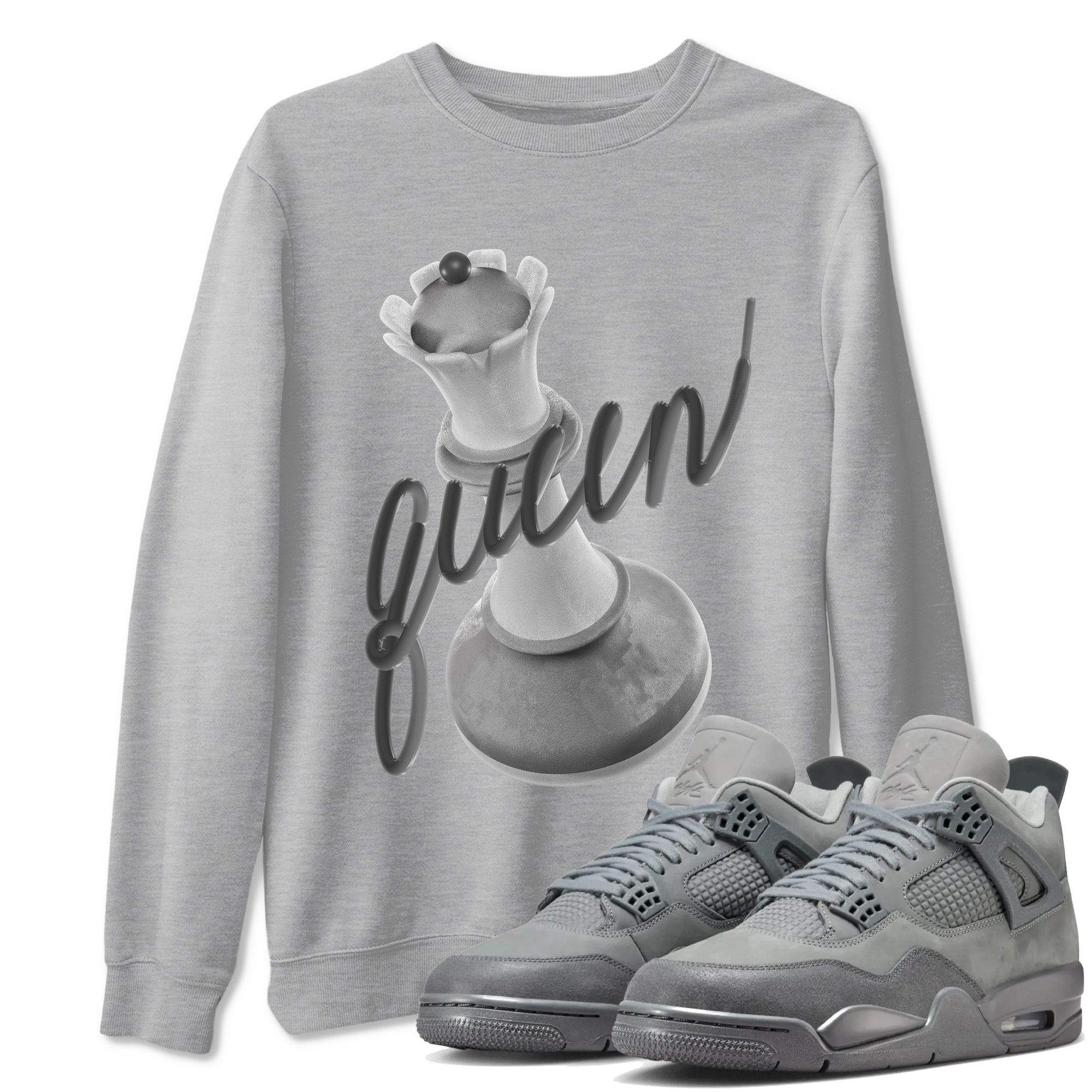 3D Queen snkmatch Tees - Air Jordan 4 Wet Cement