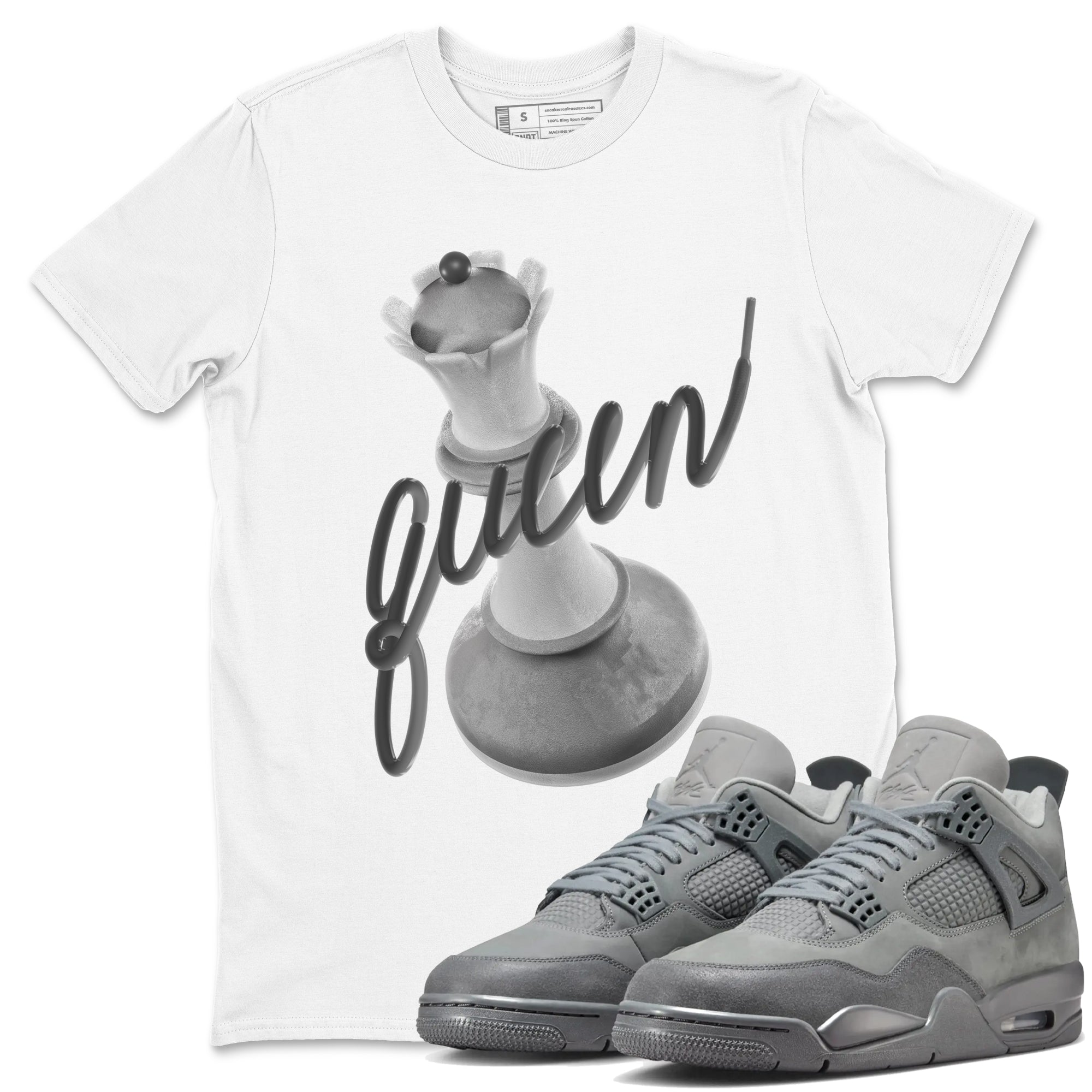3D Queen snkmatch Tees - Air Jordan 4 Wet Cement