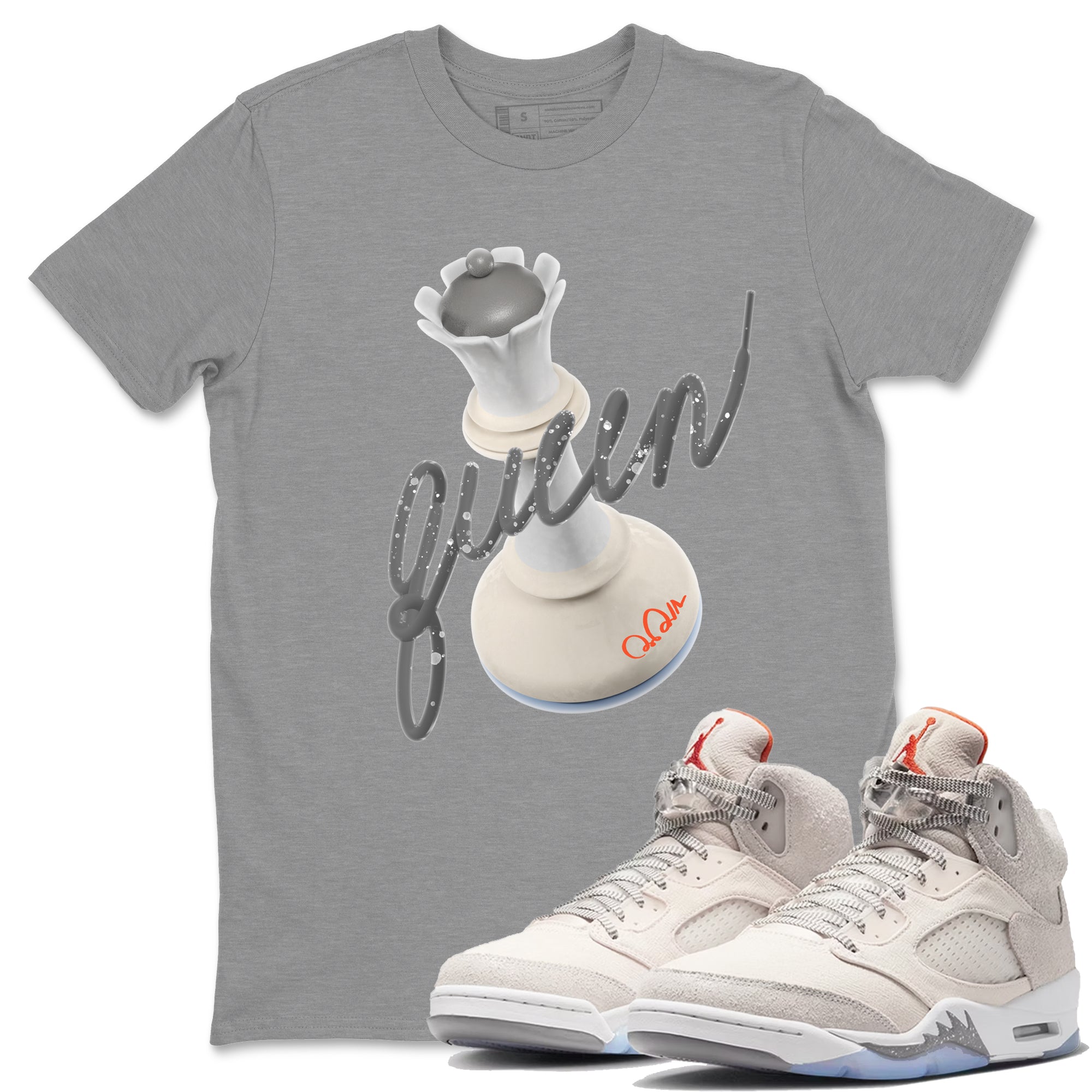 3D Queen Unisex Tops - Air Jordan 5 Craft