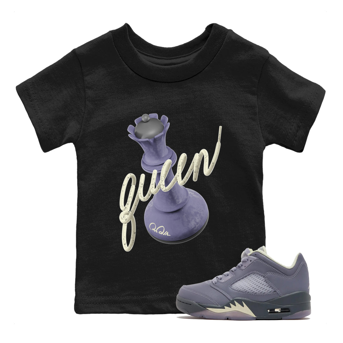 3D Queen Kids Tops - Air Jordan 5 Indigo Haze