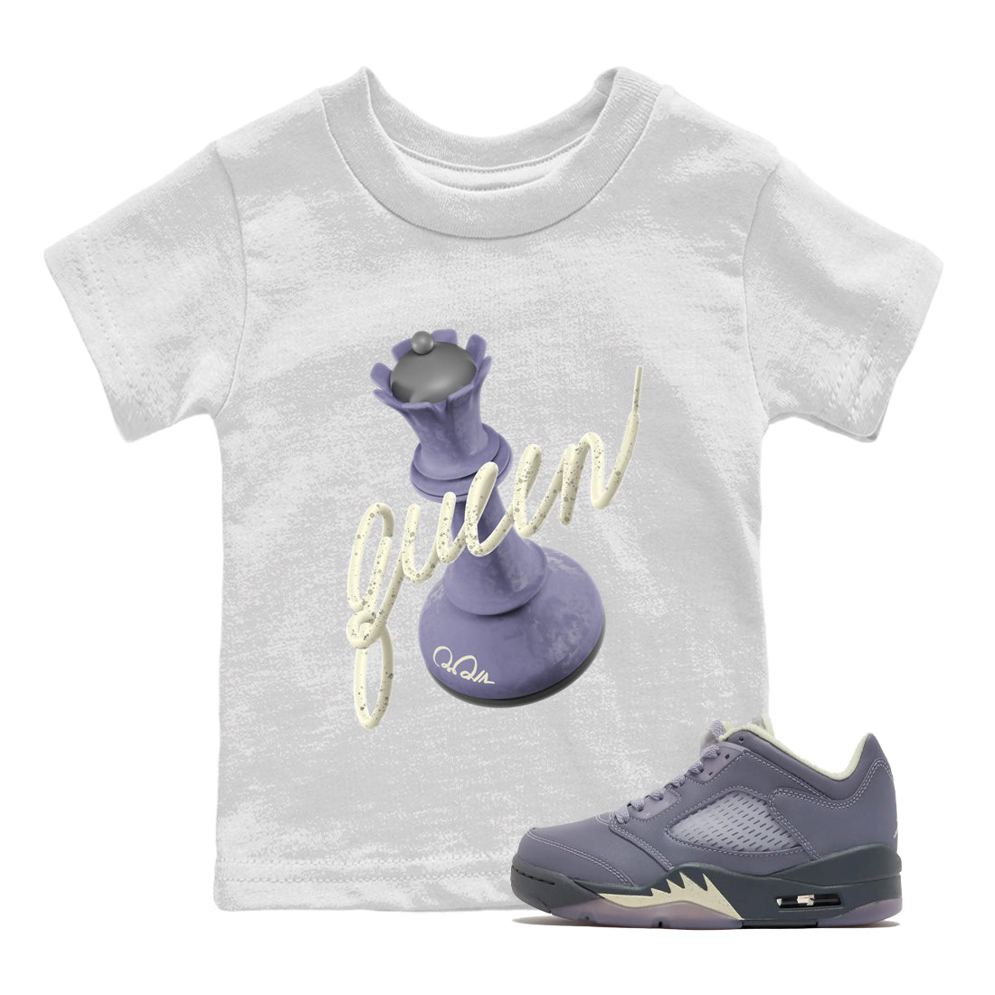 3D Queen Kids Tops - Air Jordan 5 Indigo Haze
