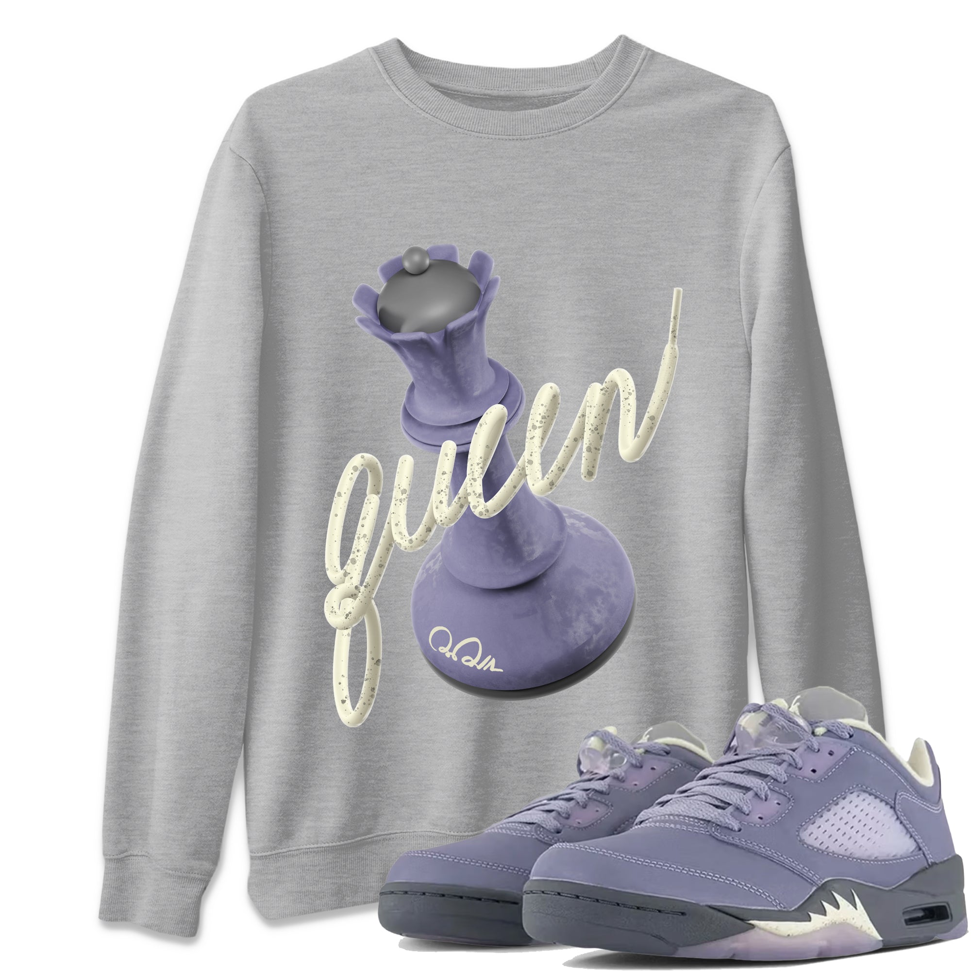 3D Queen Unisex Tops - Air Jordan 5 Indigo Haze