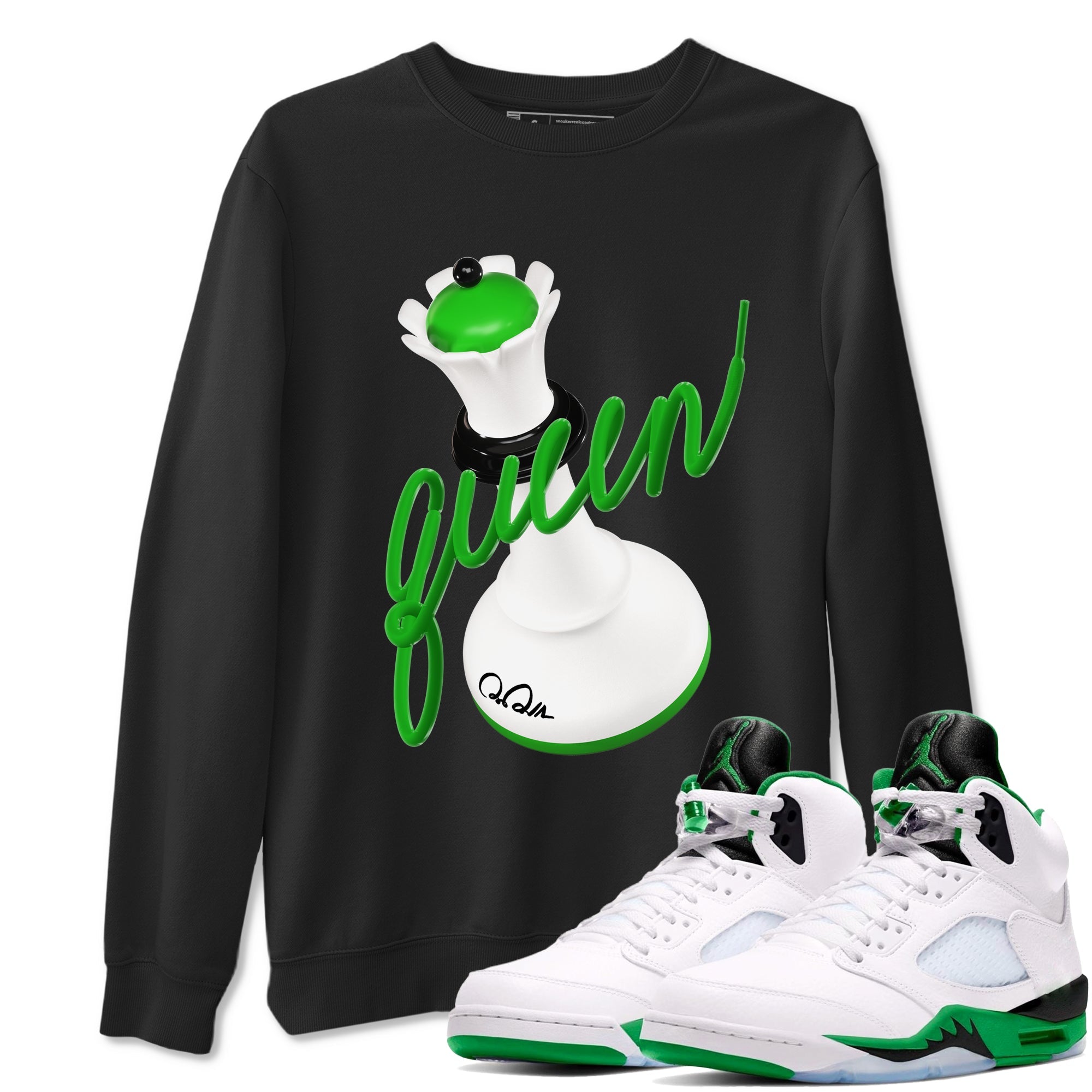 3D Queen snkmatch Tees - Air Jordan 5 Lucky Green