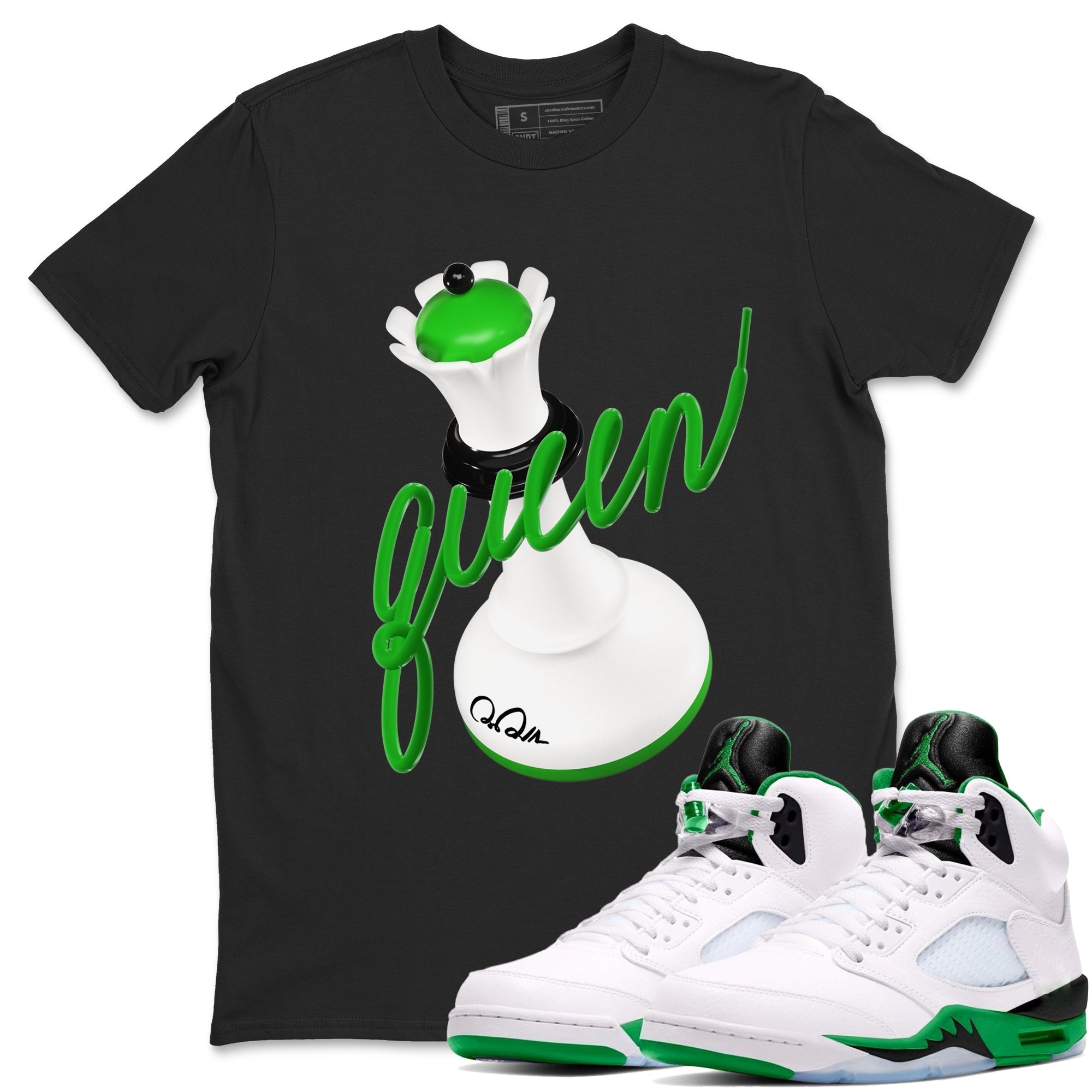 3D Queen snkmatch Tees - Air Jordan 5 Lucky Green