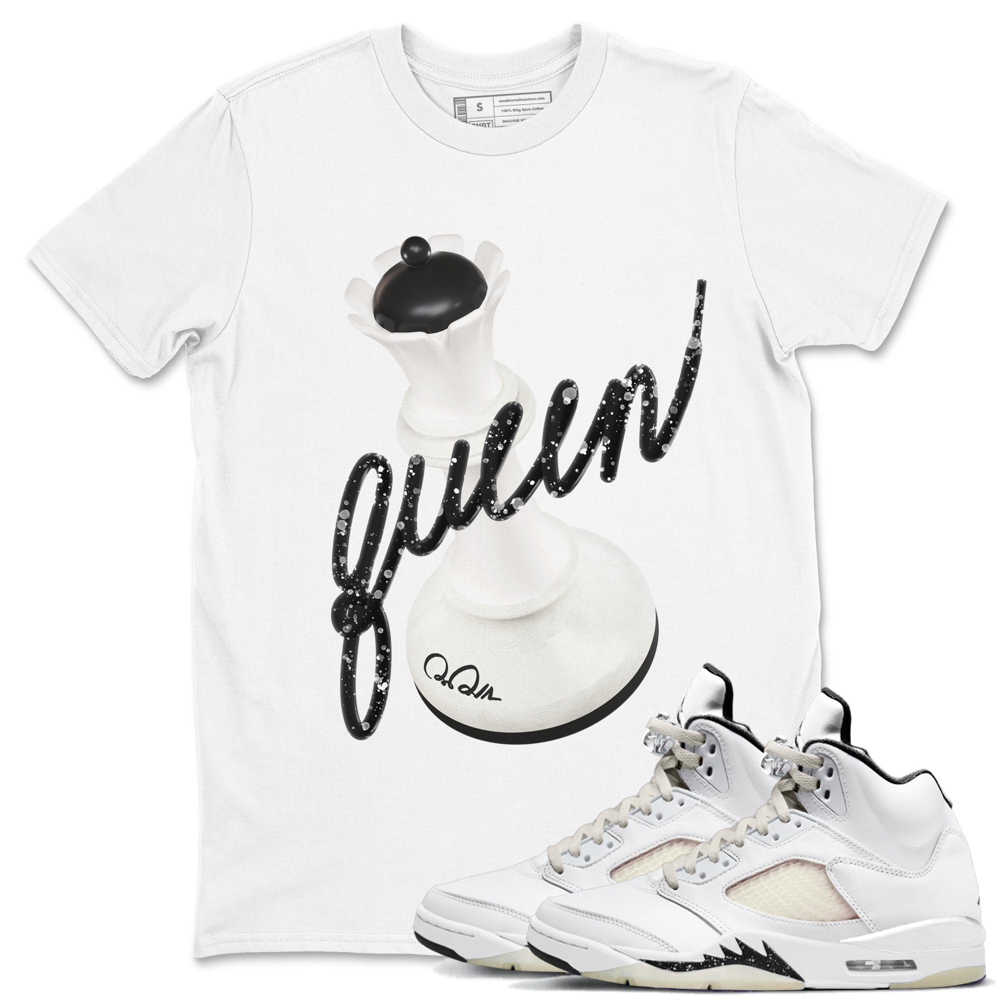 3D Queen snkmatch Tees - Air Jordan 5 Sail