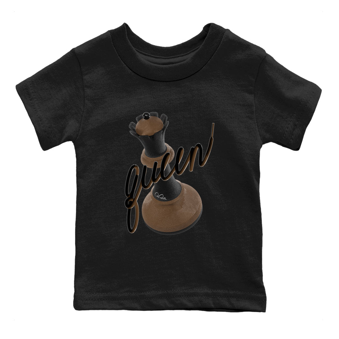 3D Queen snkmatch Tees Kids - Jordan Jumpman Jack Travis Scott Dark Mocha