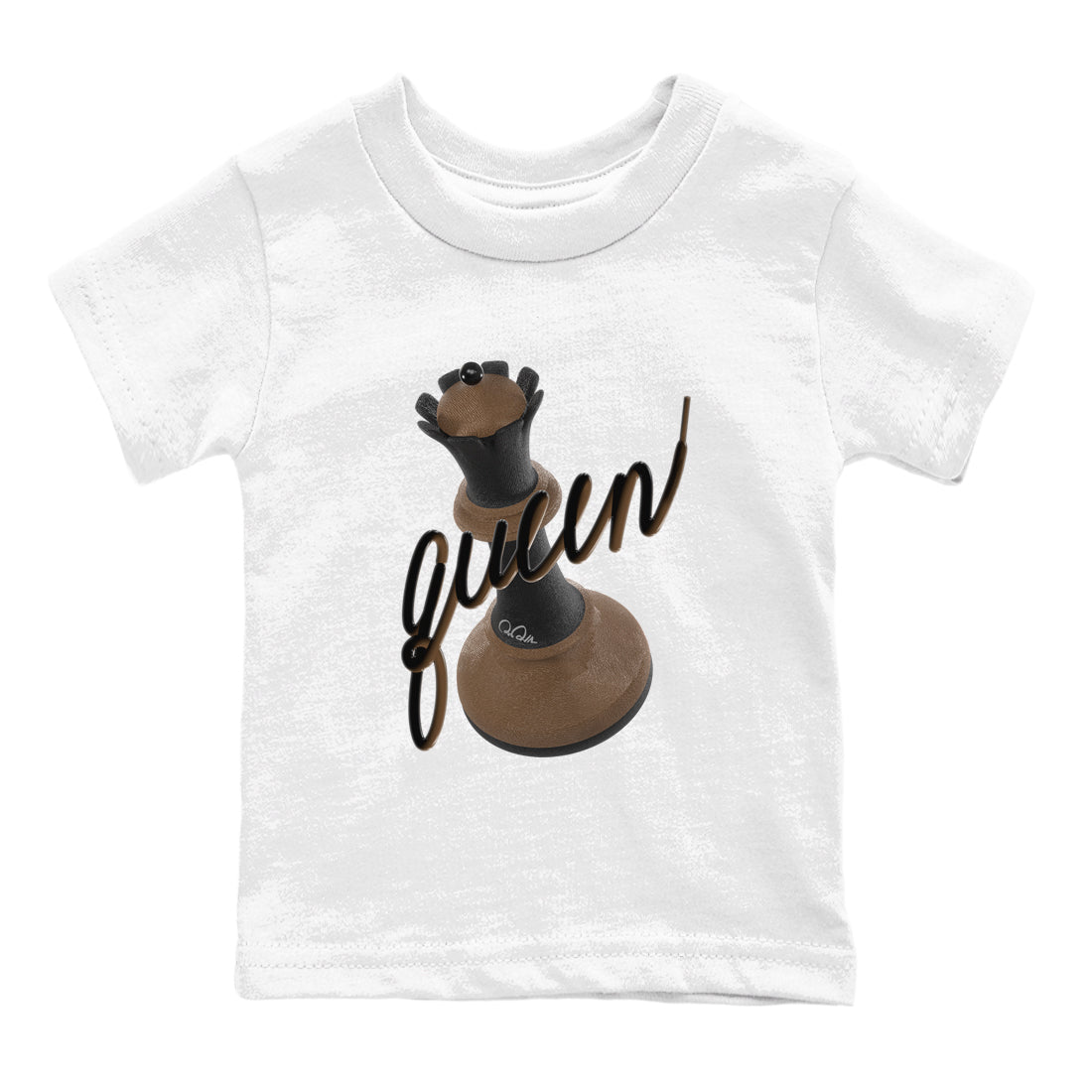 3D Queen snkmatch Tees Kids - Jordan Jumpman Jack Travis Scott Dark Mocha