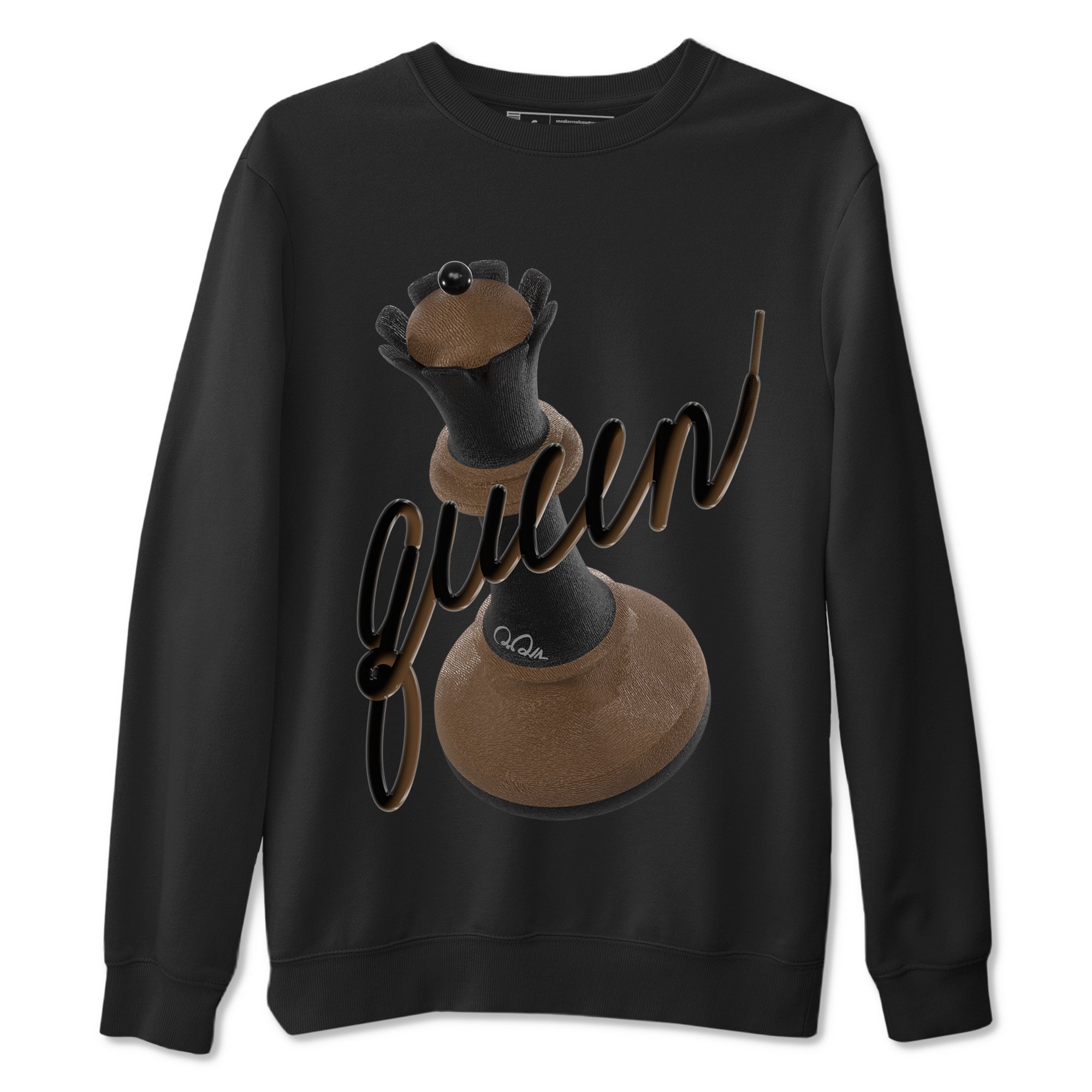 3D Queen snkmatch Tees - Jordan Jumpman Jack Travis Scott Dark Mocha