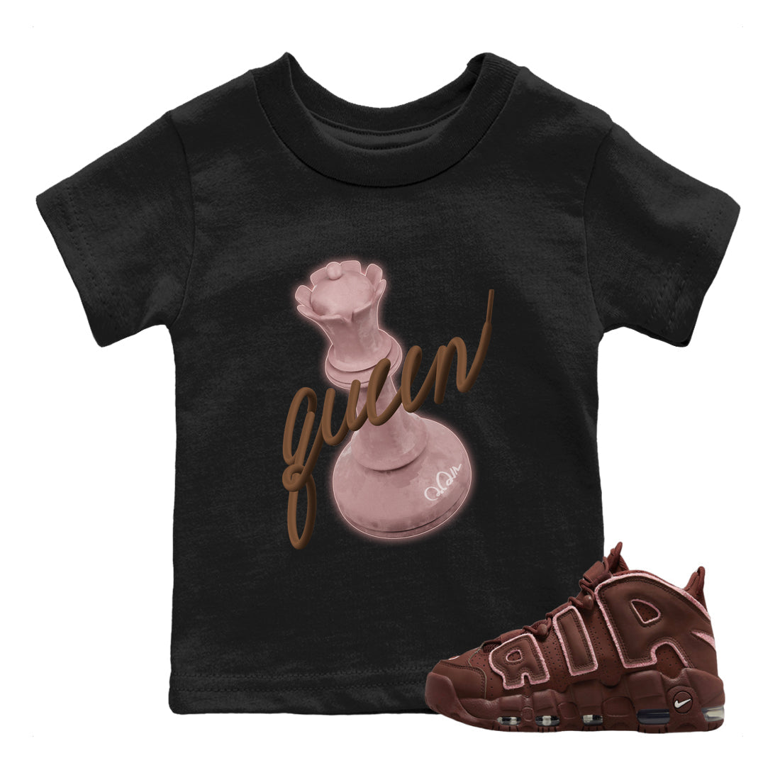 3D Queen Kids Tops - Air More Uptempo Valentines Day