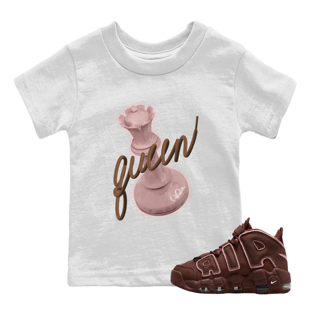 3D Queen Kids Tops - Air More Uptempo Valentines Day