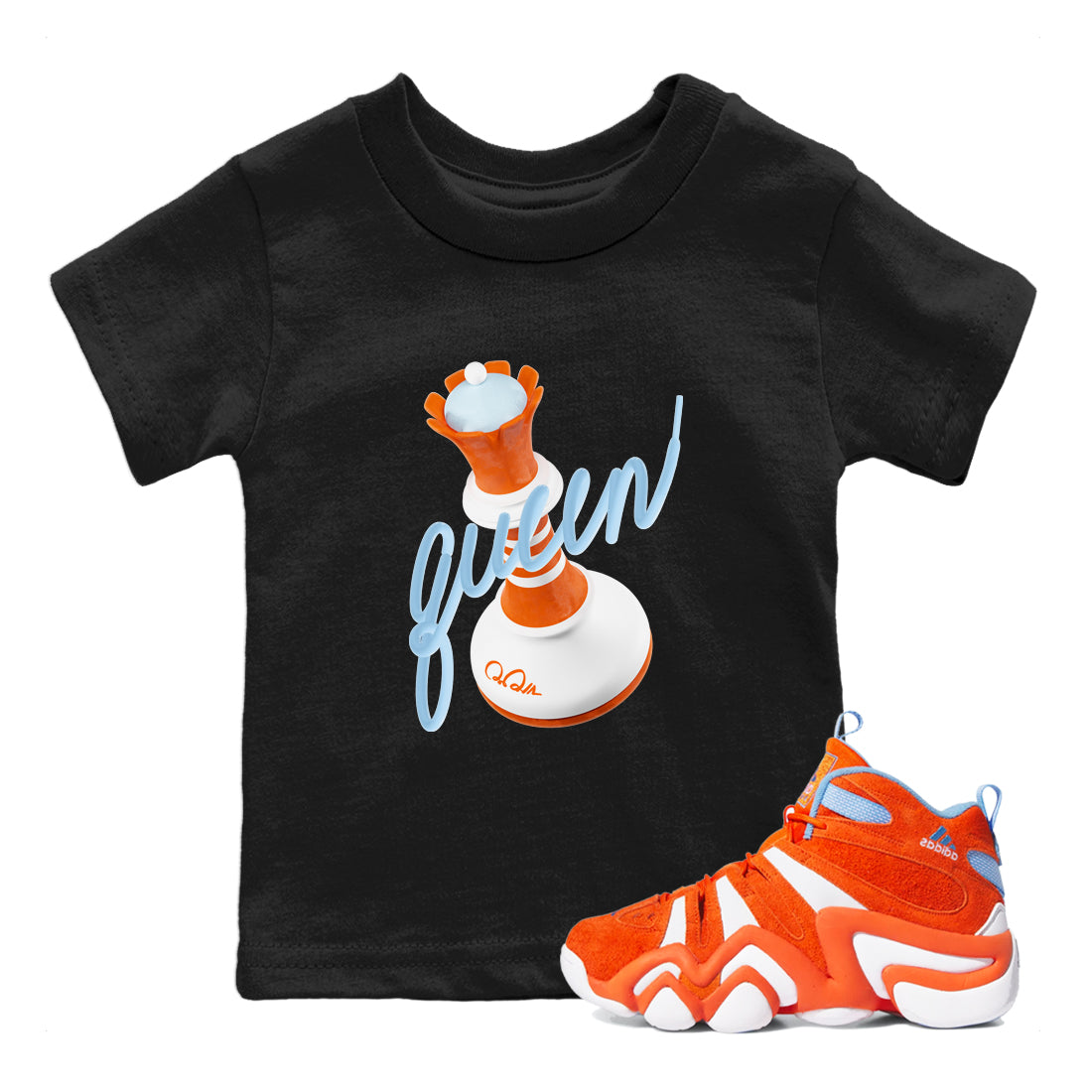 3D Queen snkmatch Tee Kids - Crazy 8 Team Orange