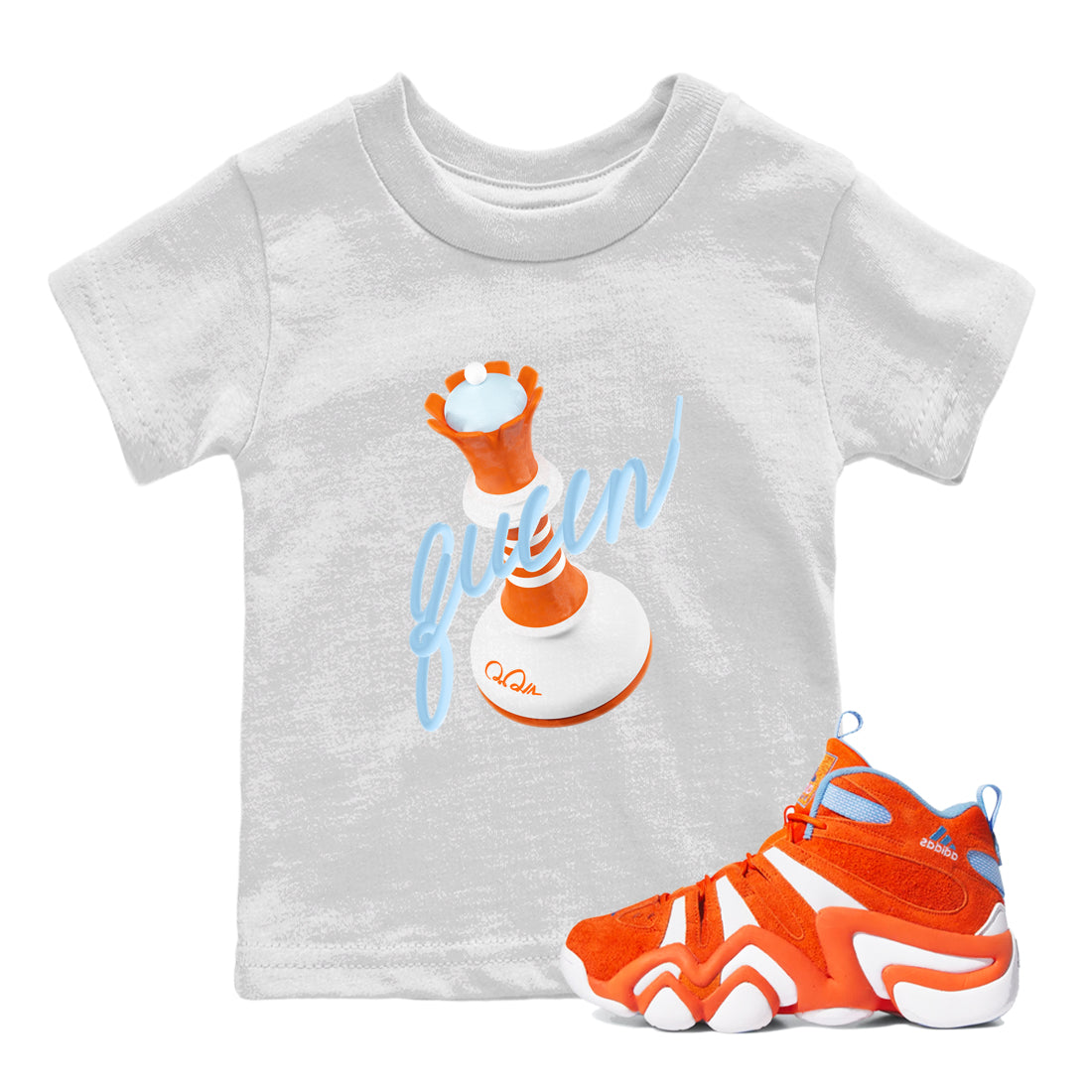 3D Queen snkmatch Tee Kids - Crazy 8 Team Orange