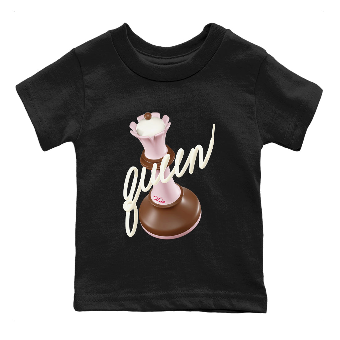 3D Queen snkmatch Tees Kids - Dunk Cacao Wow And Pink Foam