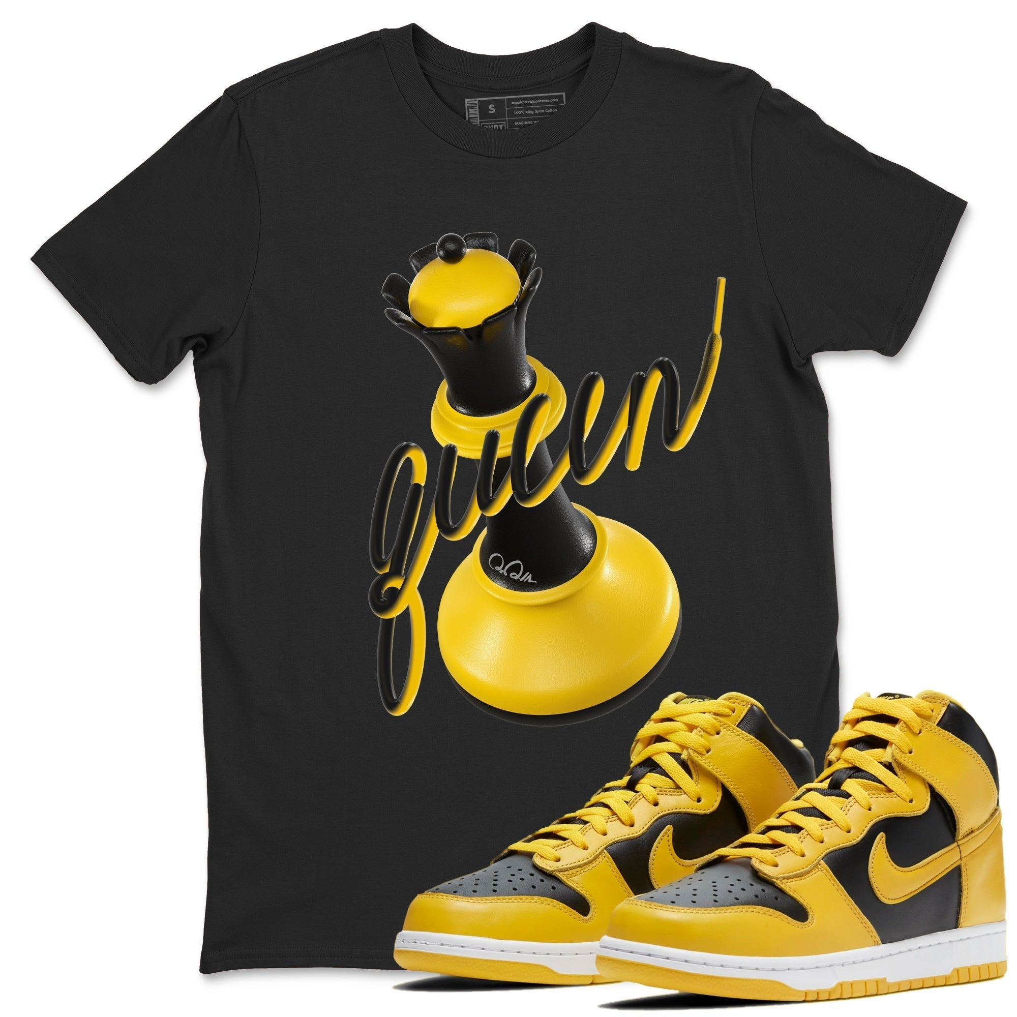3D Queen snkmatch Tees - Dunk High Pollen