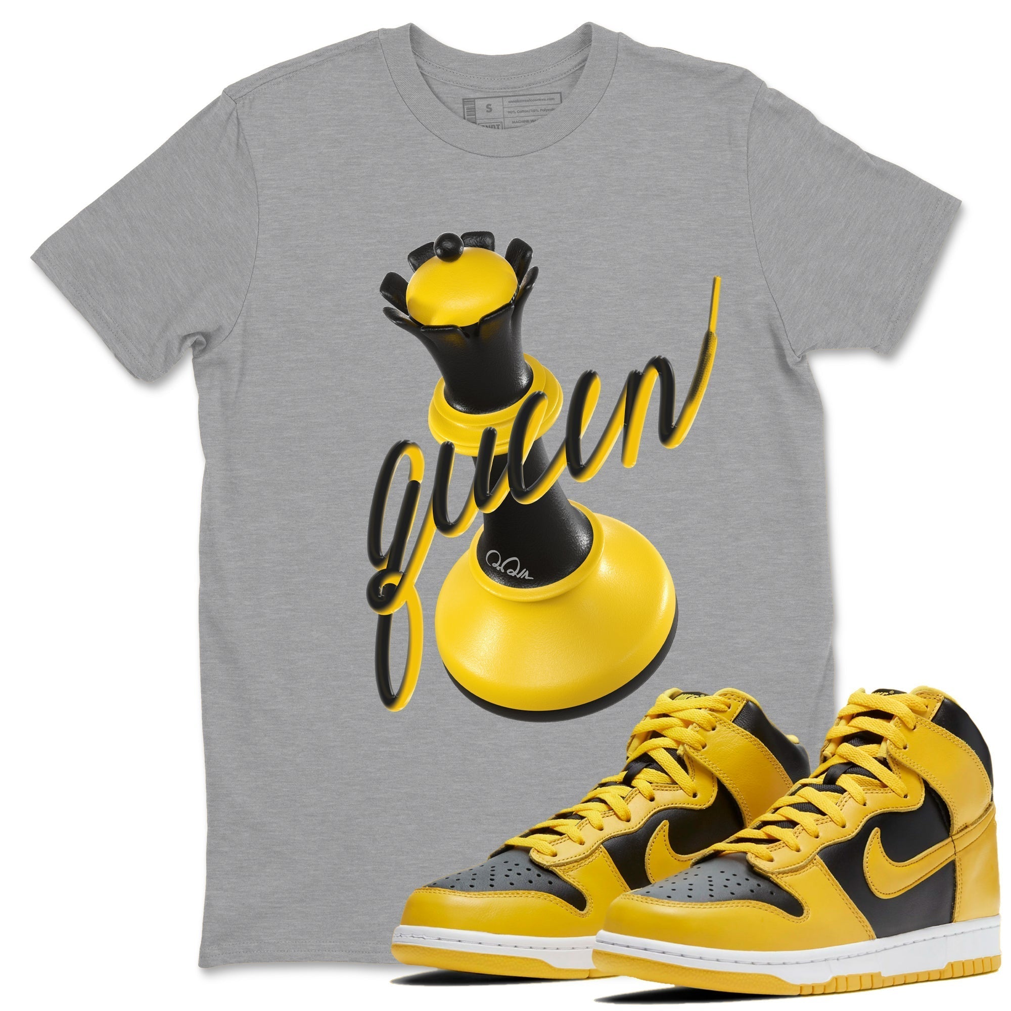 3D Queen snkmatch Tees - Dunk High Pollen