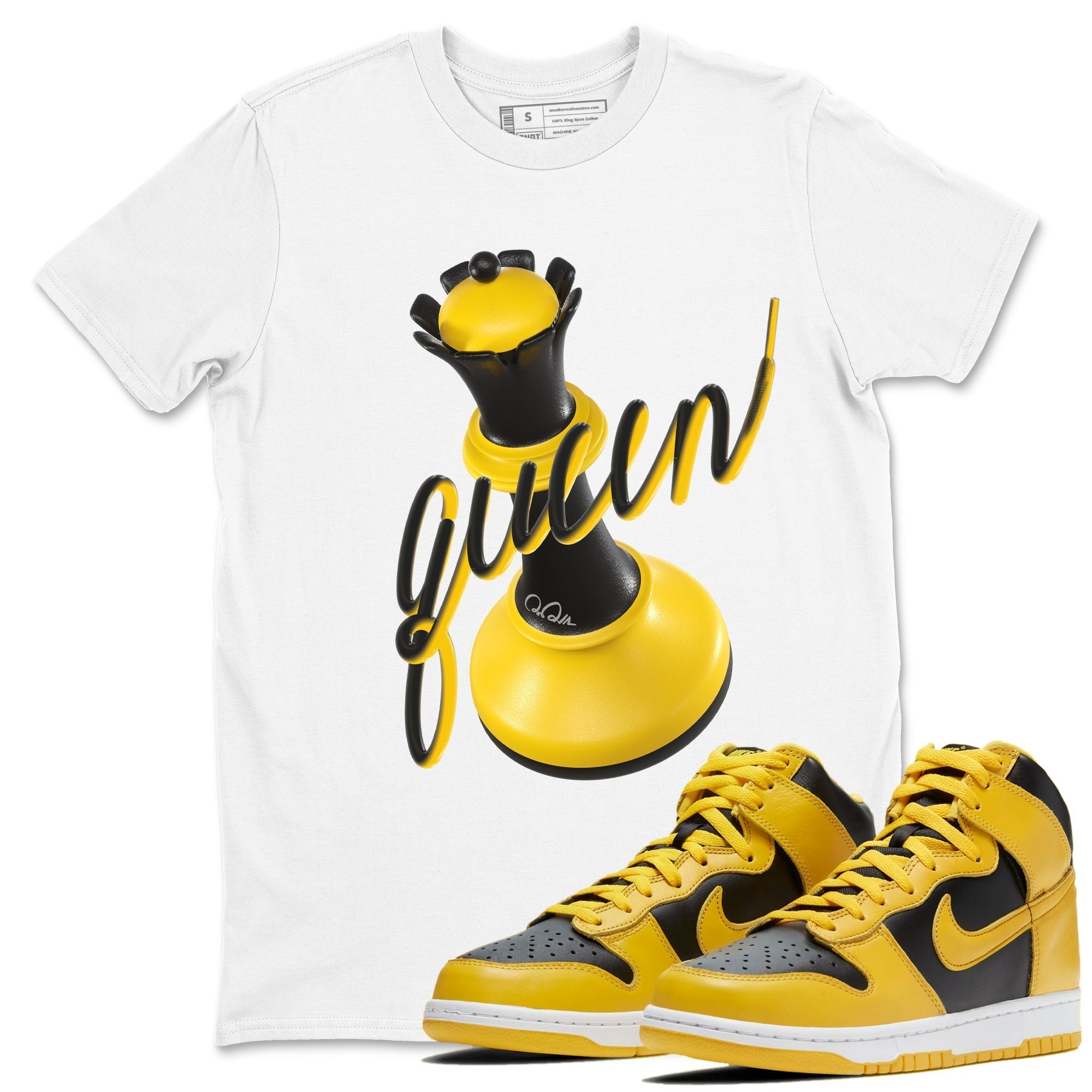 3D Queen snkmatch Tees - Dunk High Pollen