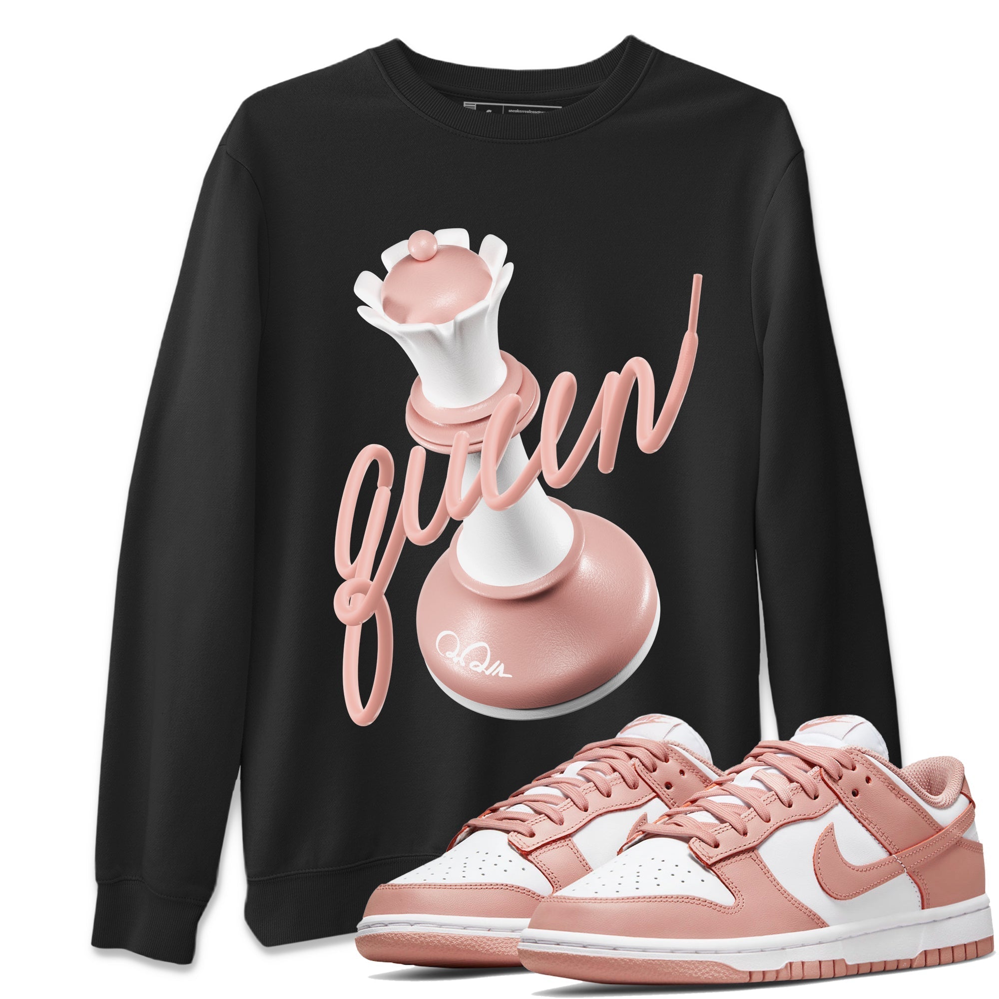 3D Queen snkmatch Tee - Dunk Rose Whisper