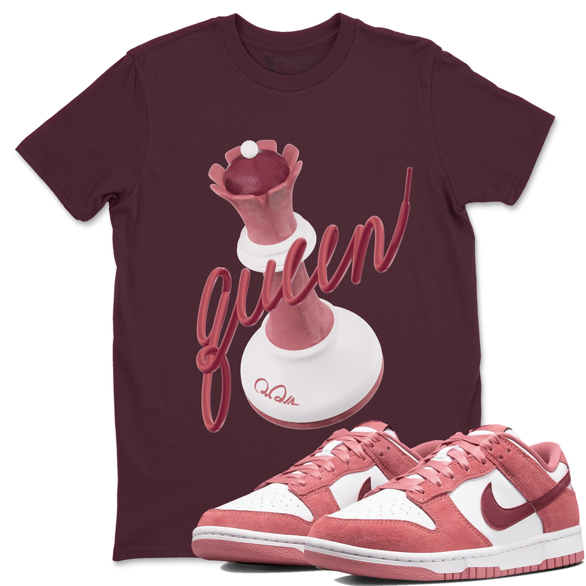 3D Queen snkmatch Tee - Dunk Valentines Day 2024