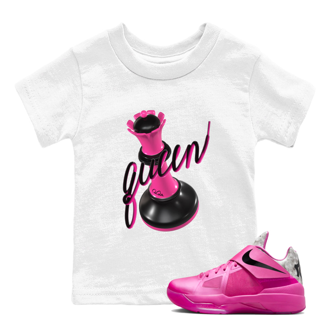 3D Queen snkmatch Tees Kids - KD 4 Aunt Pearl