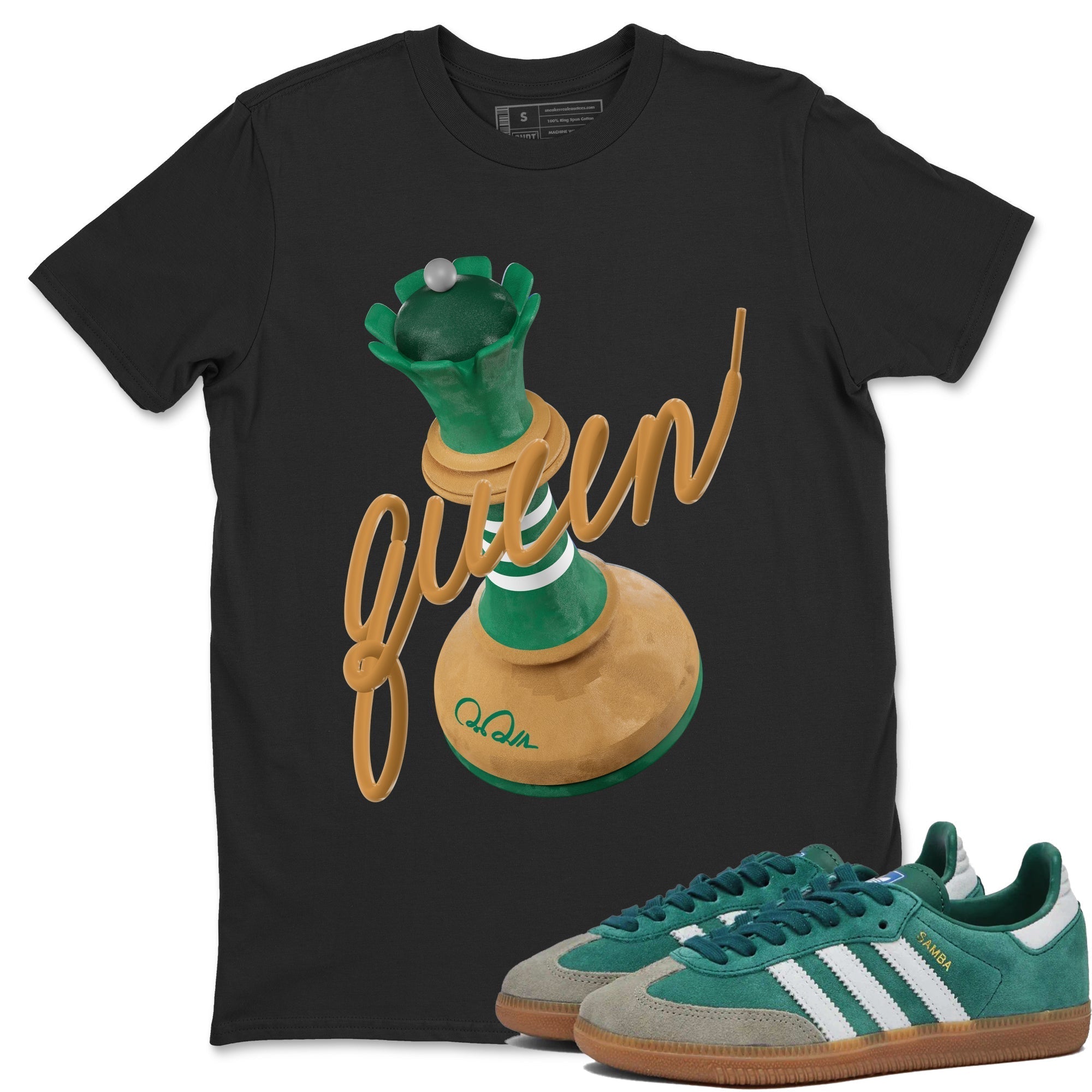 3D Queen snkmatch Tee - Samba Collegiate Green Gum