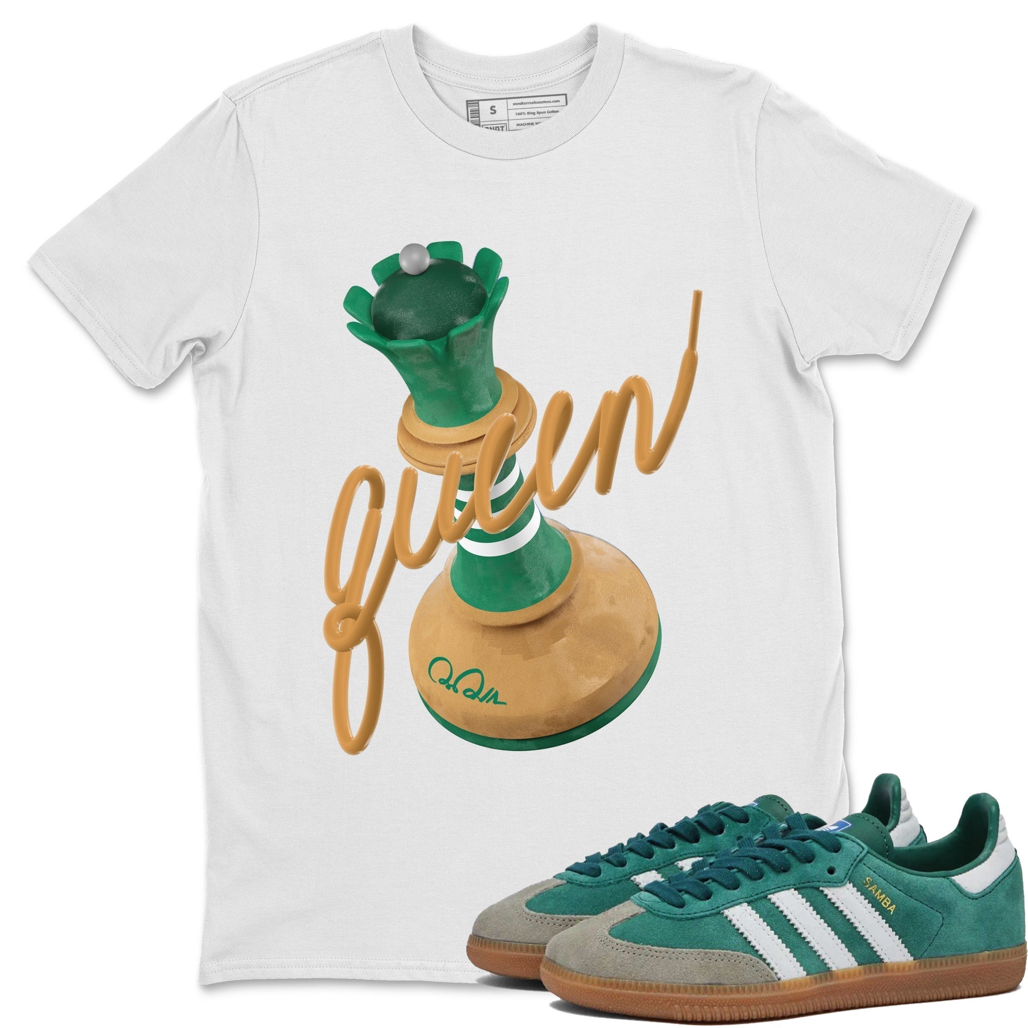 3D Queen snkmatch Tee - Samba Collegiate Green Gum