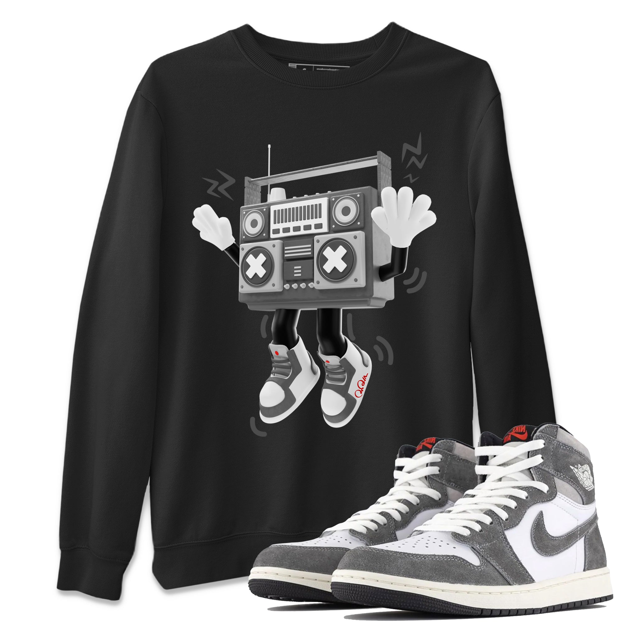 90s Radio Boy Unisex Tops - Air Jordan 1 Washed Heritage
