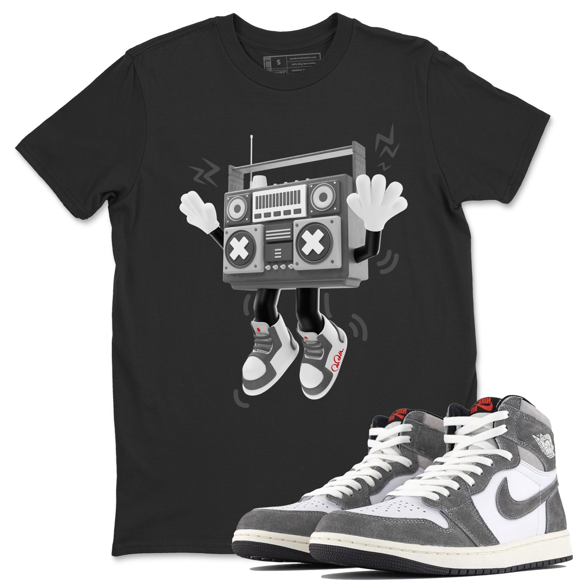 90s Radio Boy Unisex Tops - Air Jordan 1 Washed Heritage