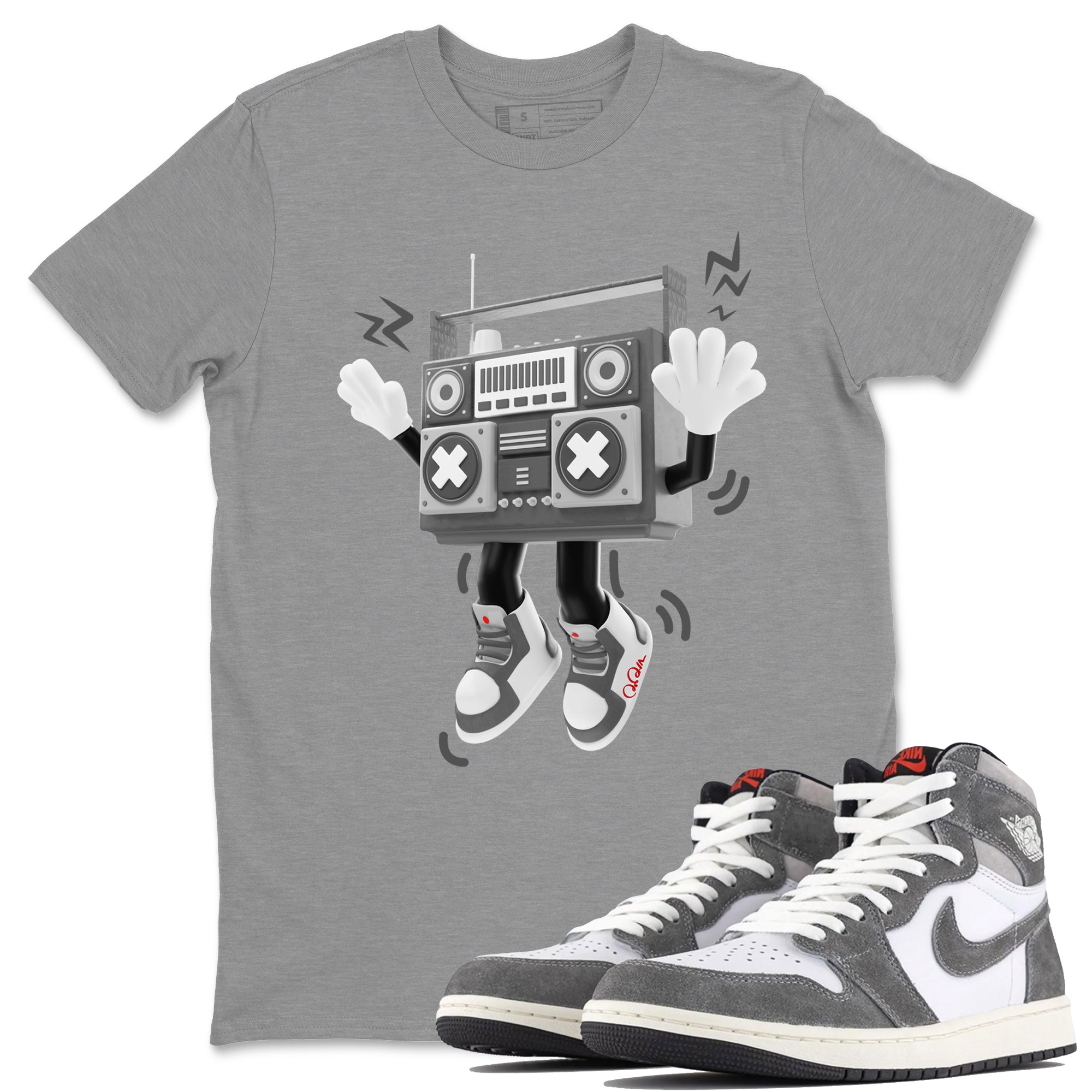 90s Radio Boy Unisex Adult Tops - Air Jordan 1 Washed Heritage