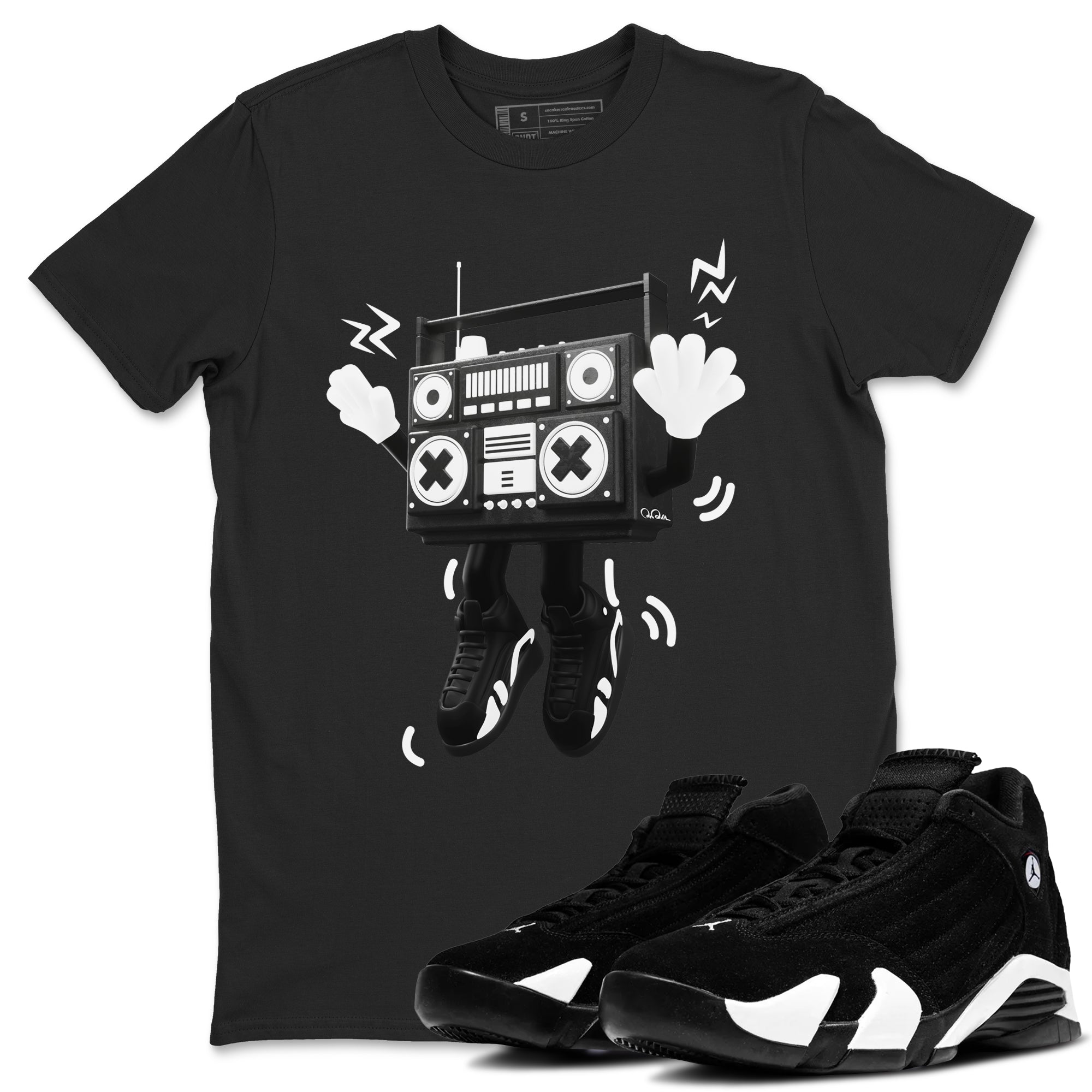 90s Radio Boy snkmatch Tee - Air Jordan 14 Panda