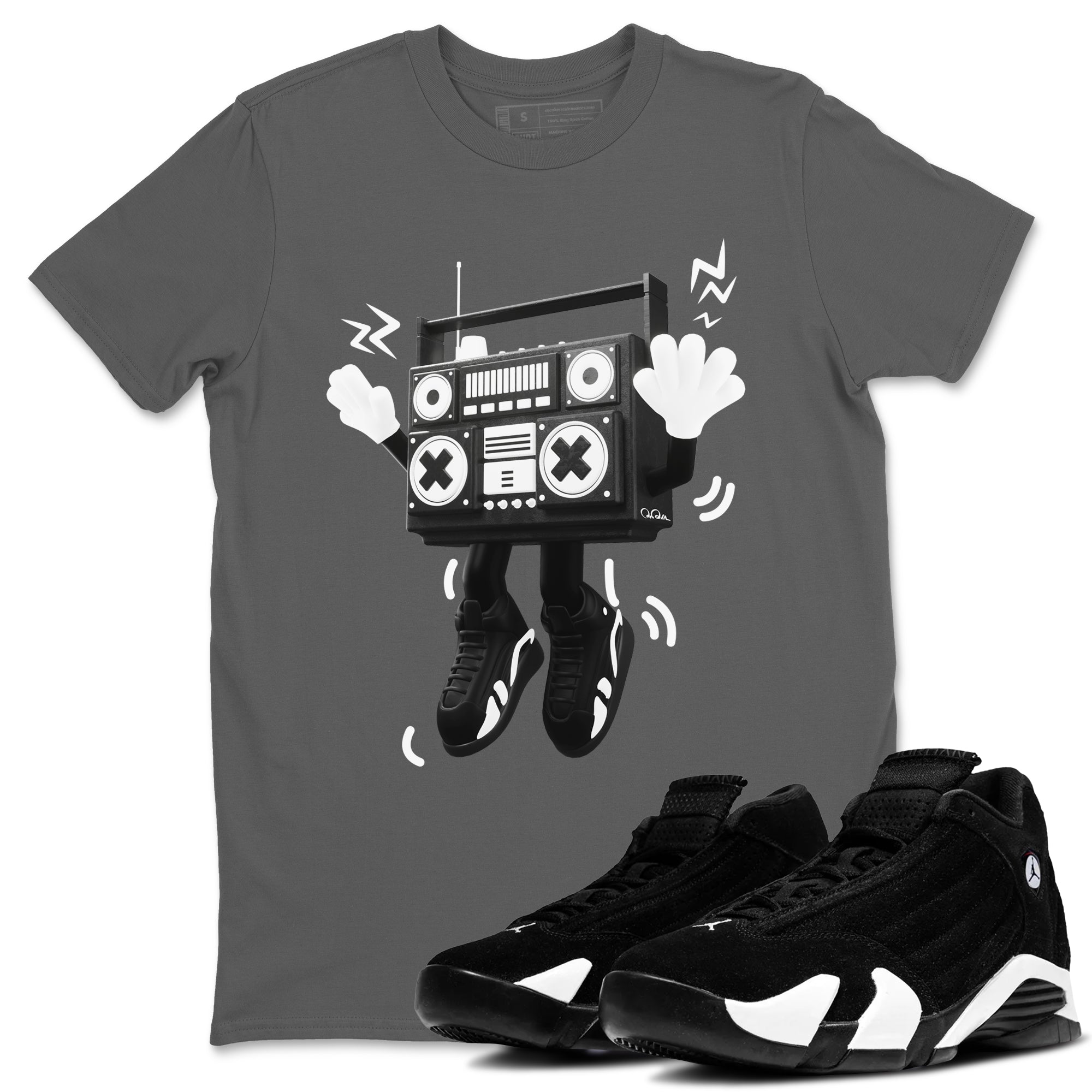 90s Radio Boy snkmatch Tee - Air Jordan 14 Panda