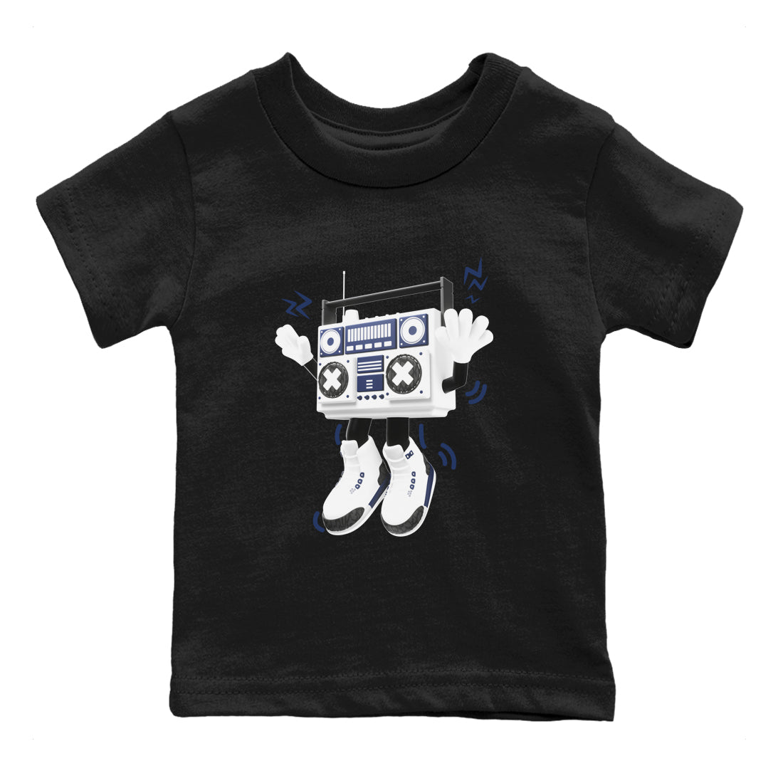 90s Radio Boy snkmatch Tees Kids - Air Jordan 3 Midnight Navy 2023