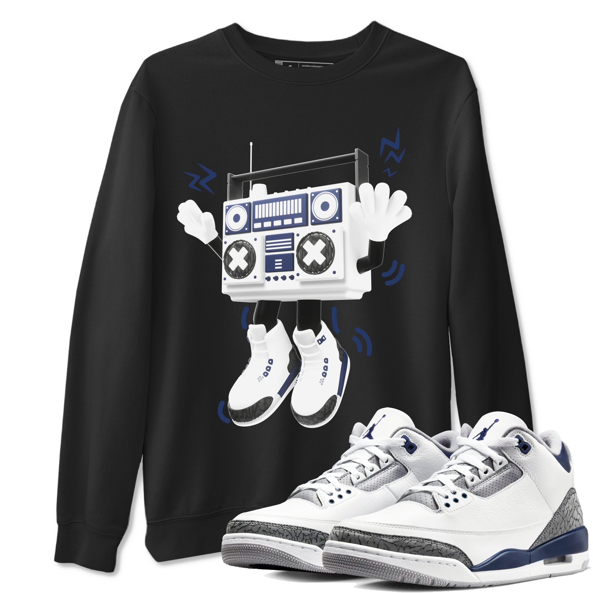 90s Radio Boy snkmatch Tees - Air Jordan 3 Midnight Navy 2023