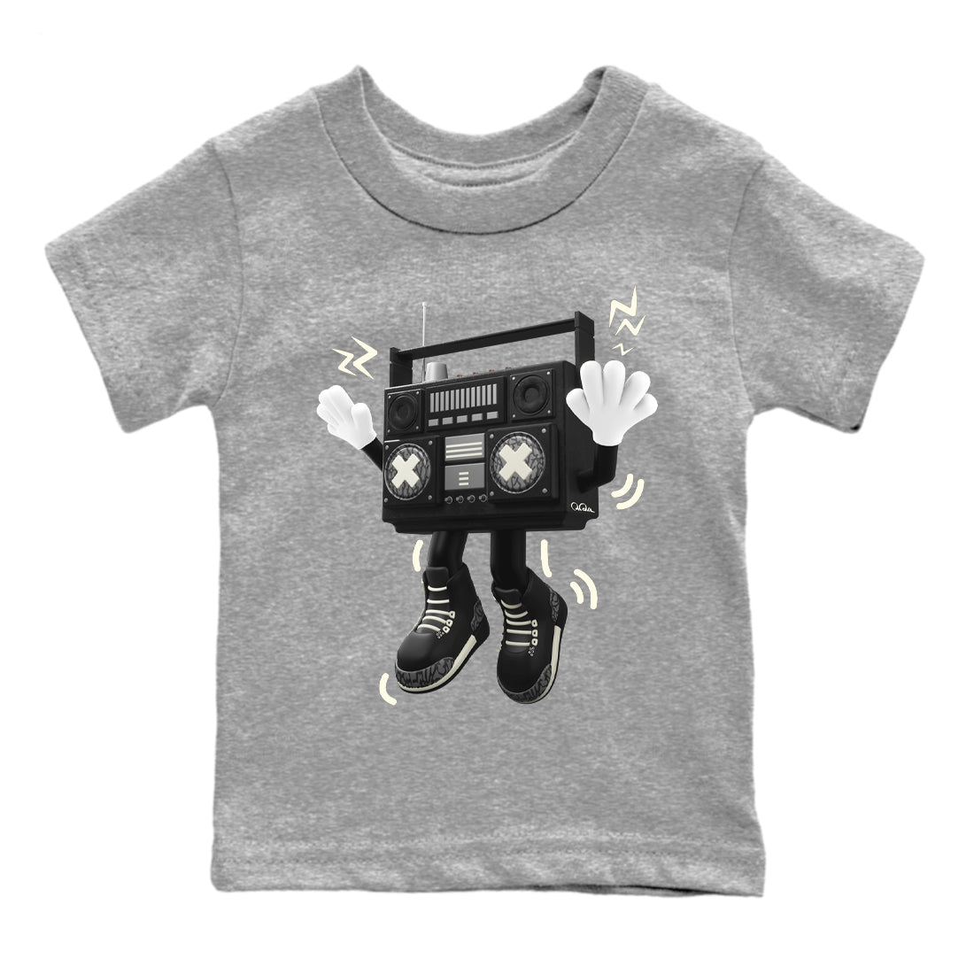 90s Radio Boy snkmatch Tee Kids - Air Jordan 3 Off Noir