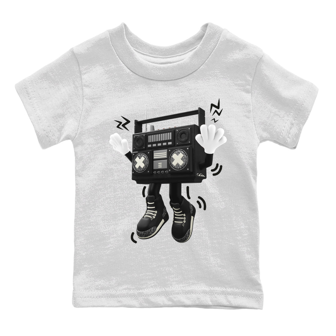 90s Radio Boy snkmatch Tee Kids - Air Jordan 3 Off Noir
