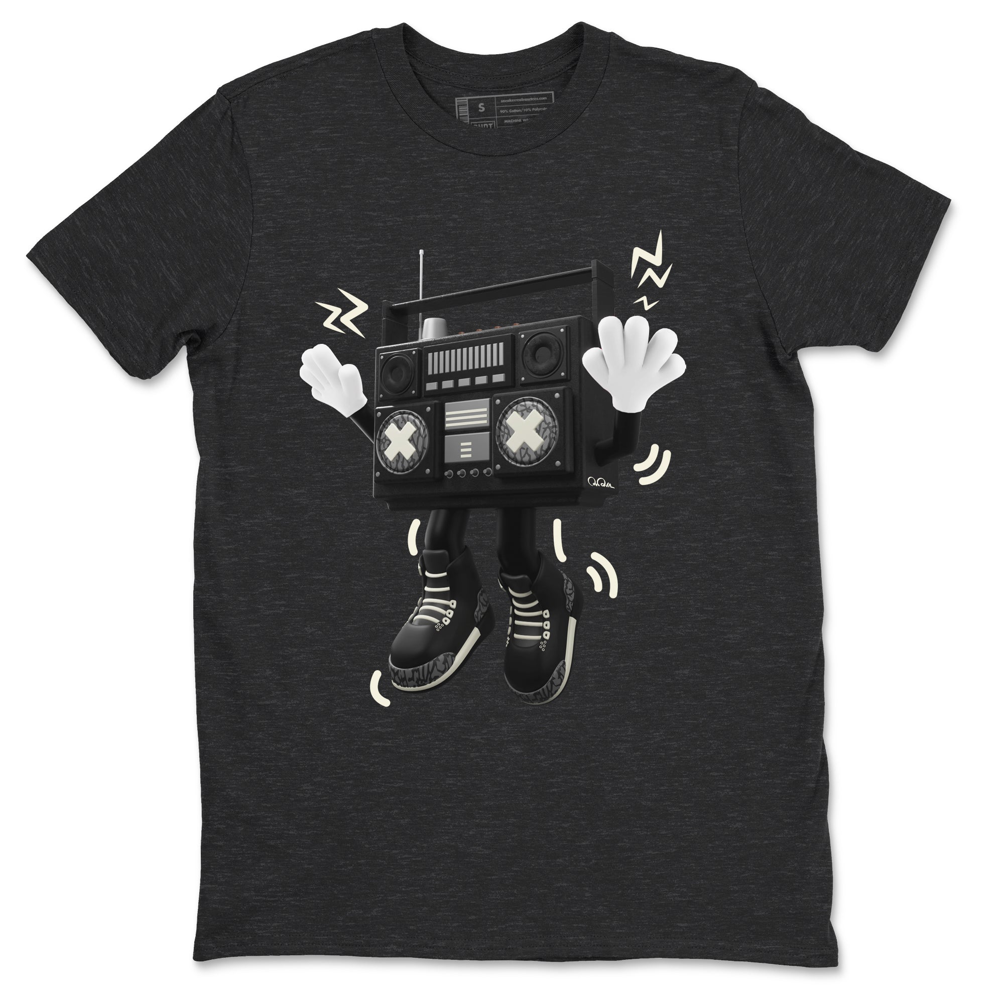 90s Radio Boy snkmatch Tee - Air Jordan 3 Off Noir