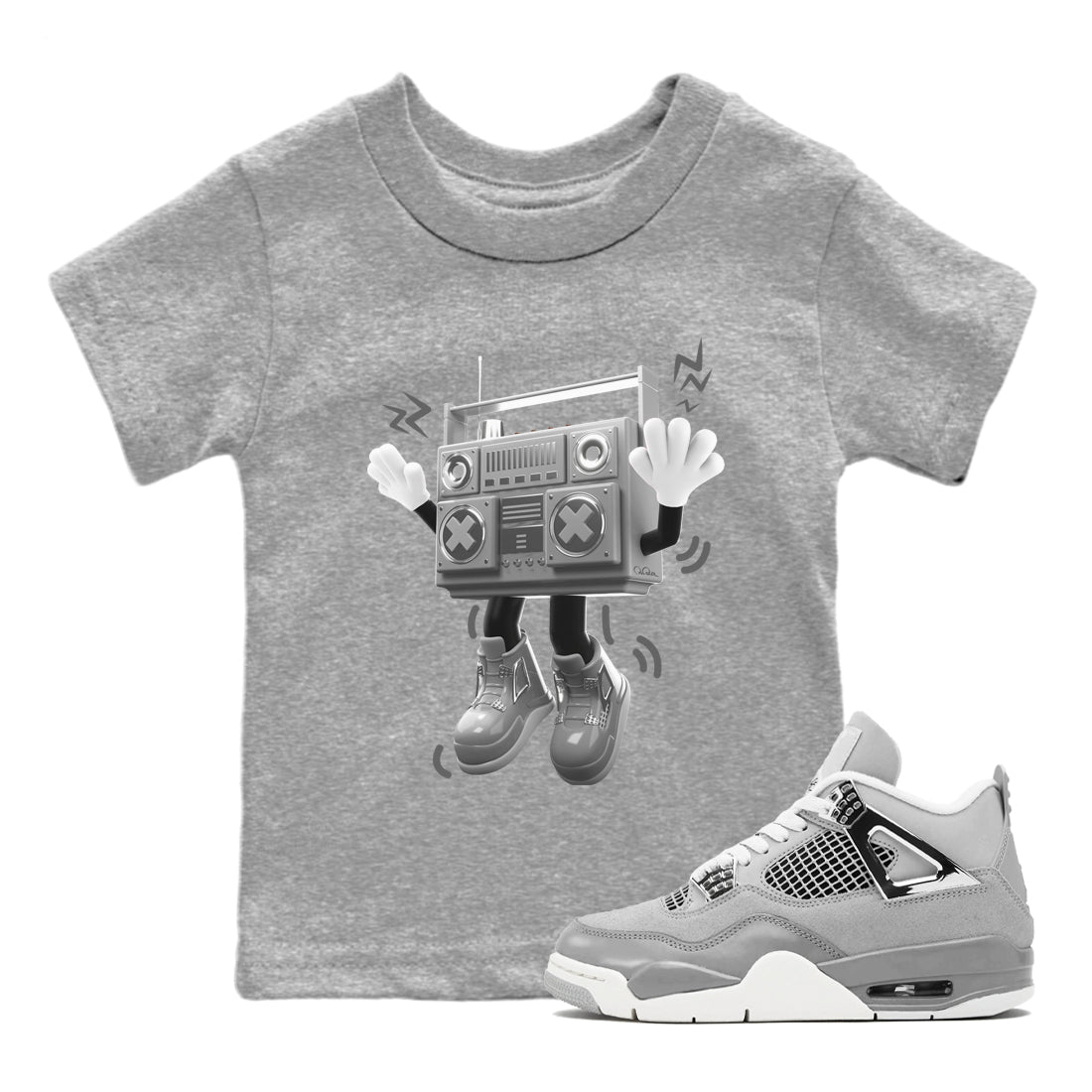 90s Radio Boy snkmatch Tee Kids - Air Jordan 4 Frozen Moments