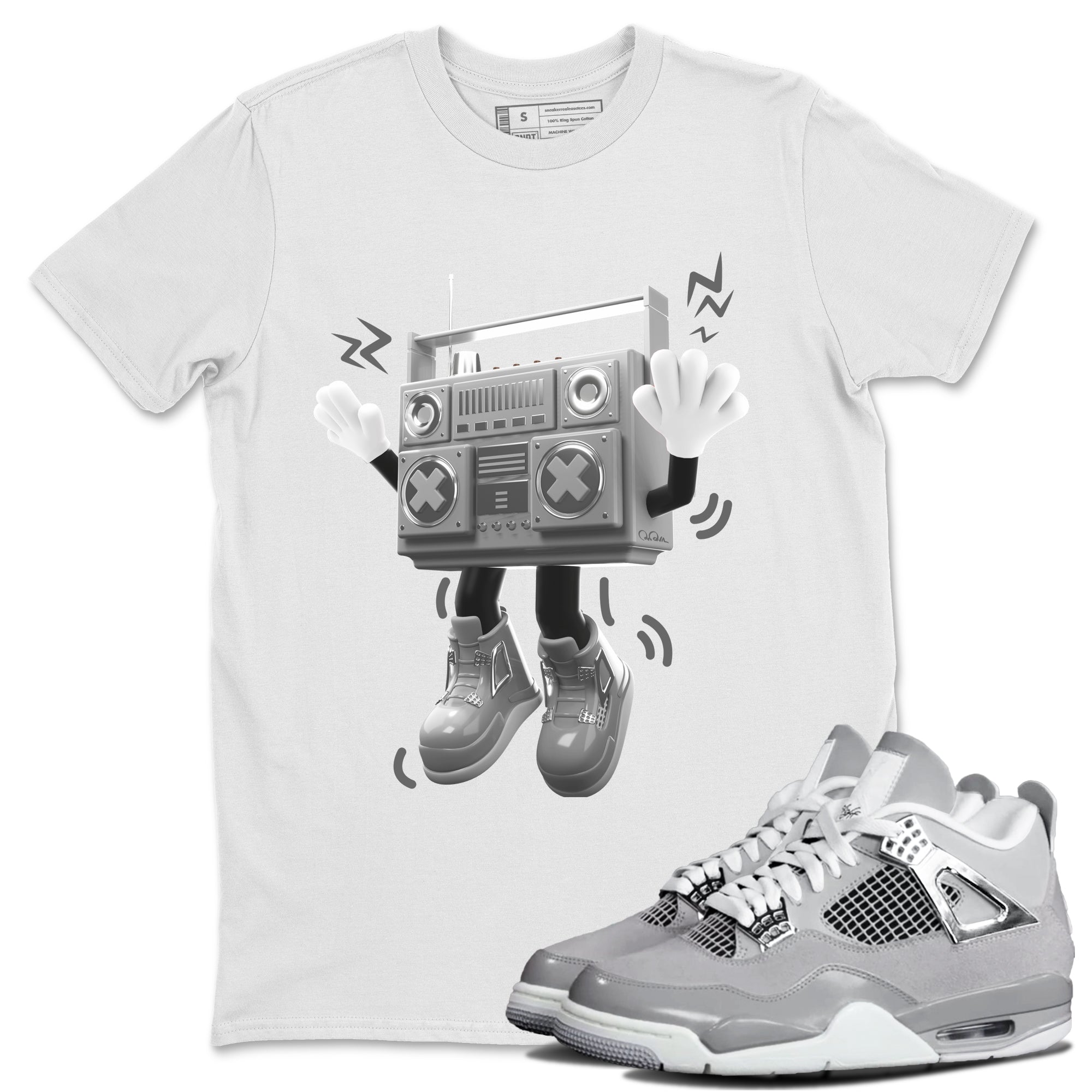 90s Radio Boy snkmatch Tee - Air Jordan 4 Frozen Moments