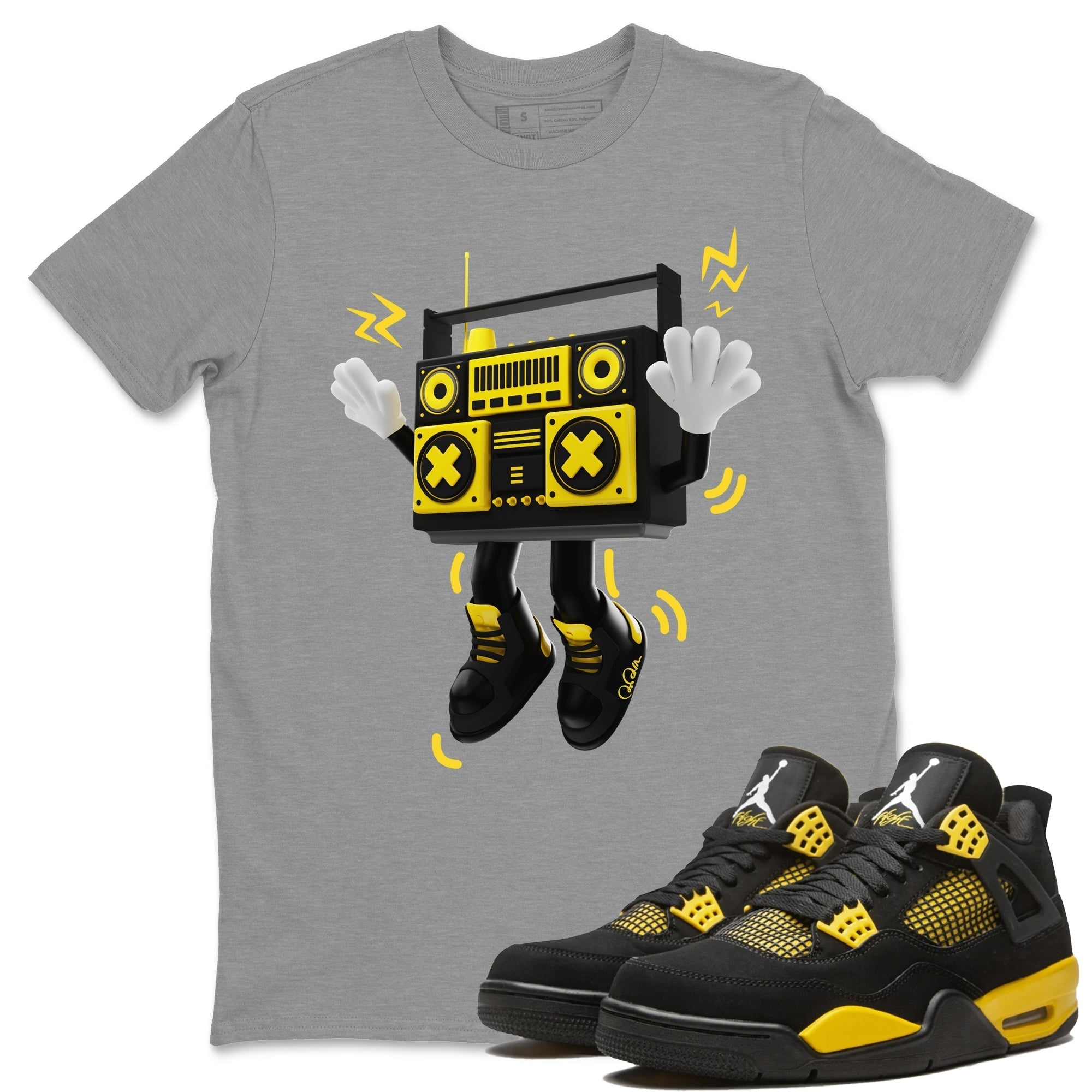 90s Radio Boy Unisex Tops - Air Jordan 4 Thunder