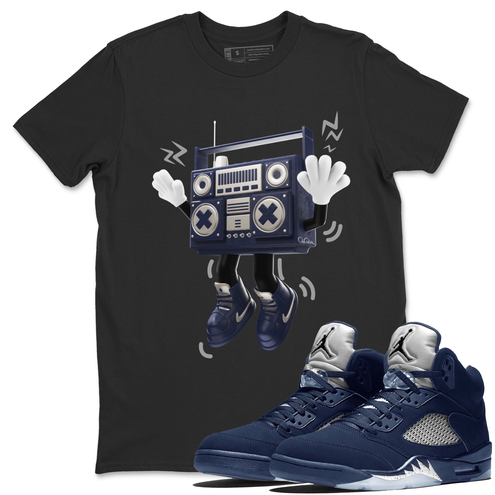 90s Radio Boy Unisex Tops - Air Jordan 5 Georgetown