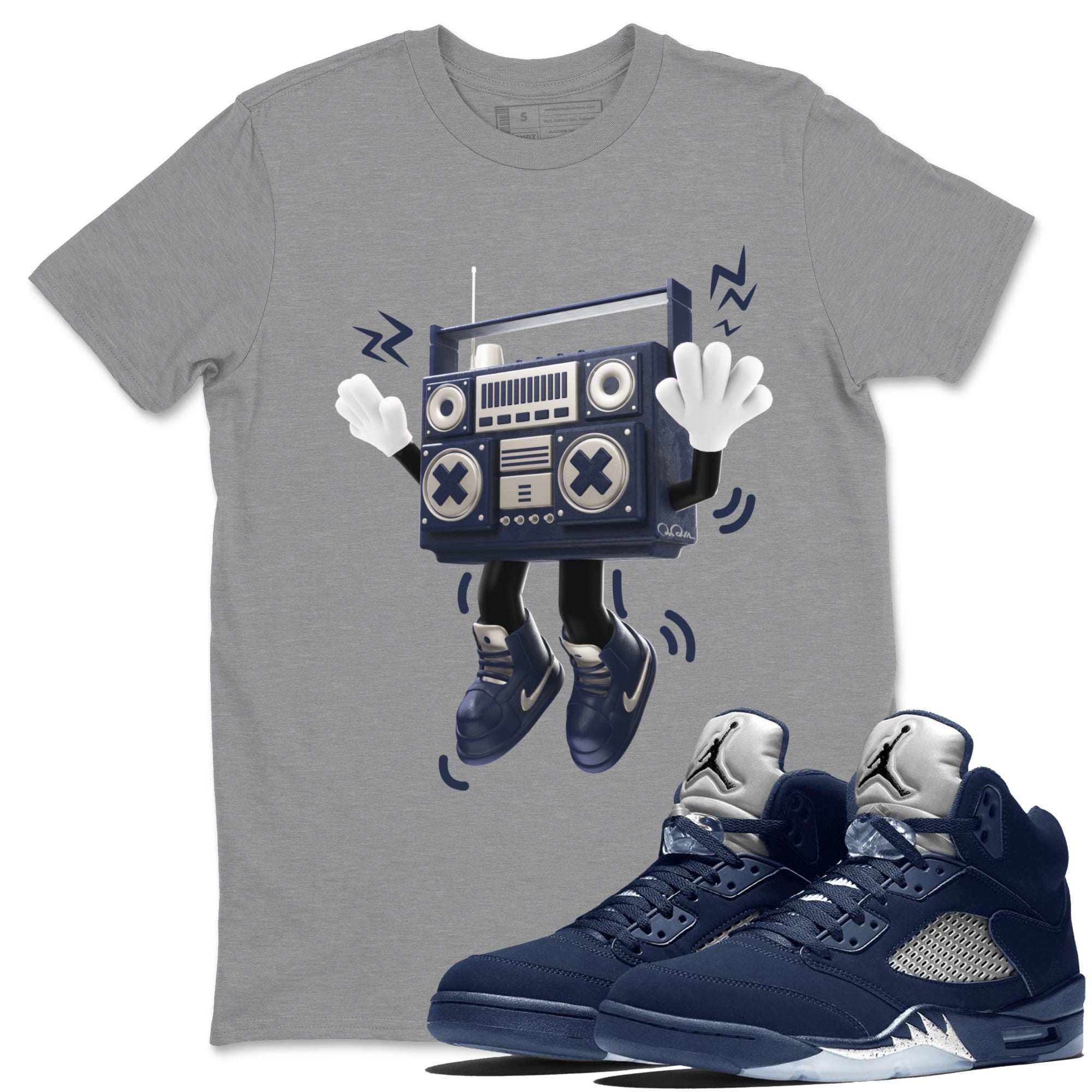 90s Radio Boy Unisex Tops - Air Jordan 5 Georgetown