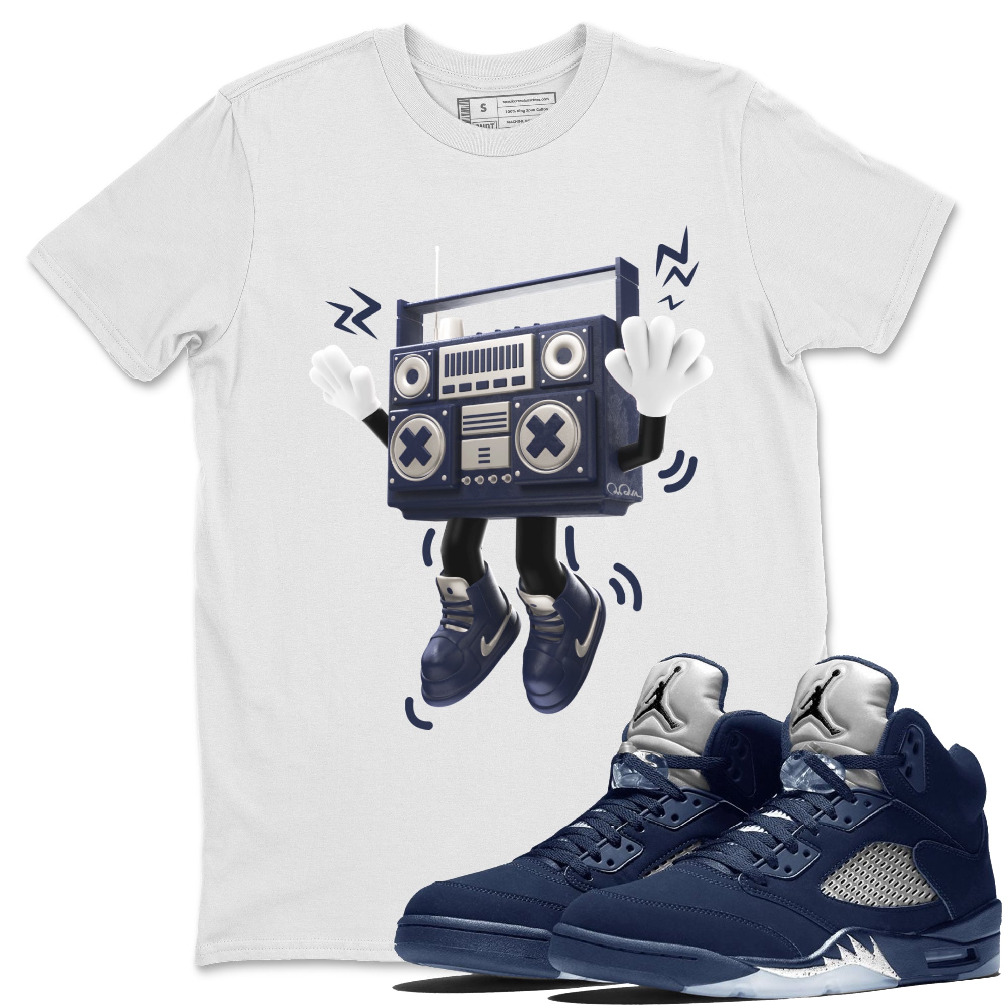 90s Radio Boy Unisex Tops - Air Jordan 5 Georgetown