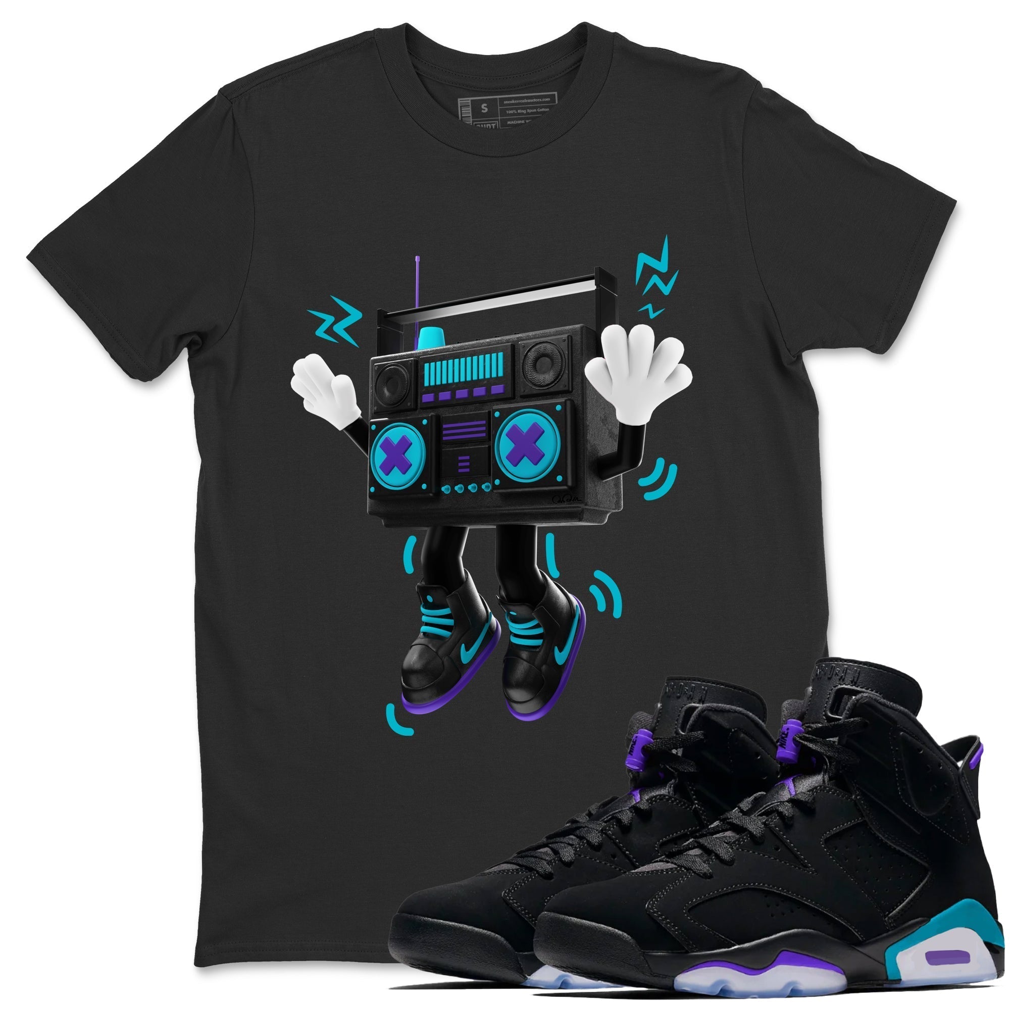 90s Radio Boy Unisex Tops - Air Jordan 6 Aqua
