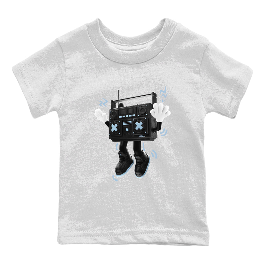90s Radio Boy Kids Tops - Air Jordan 7 Chambray