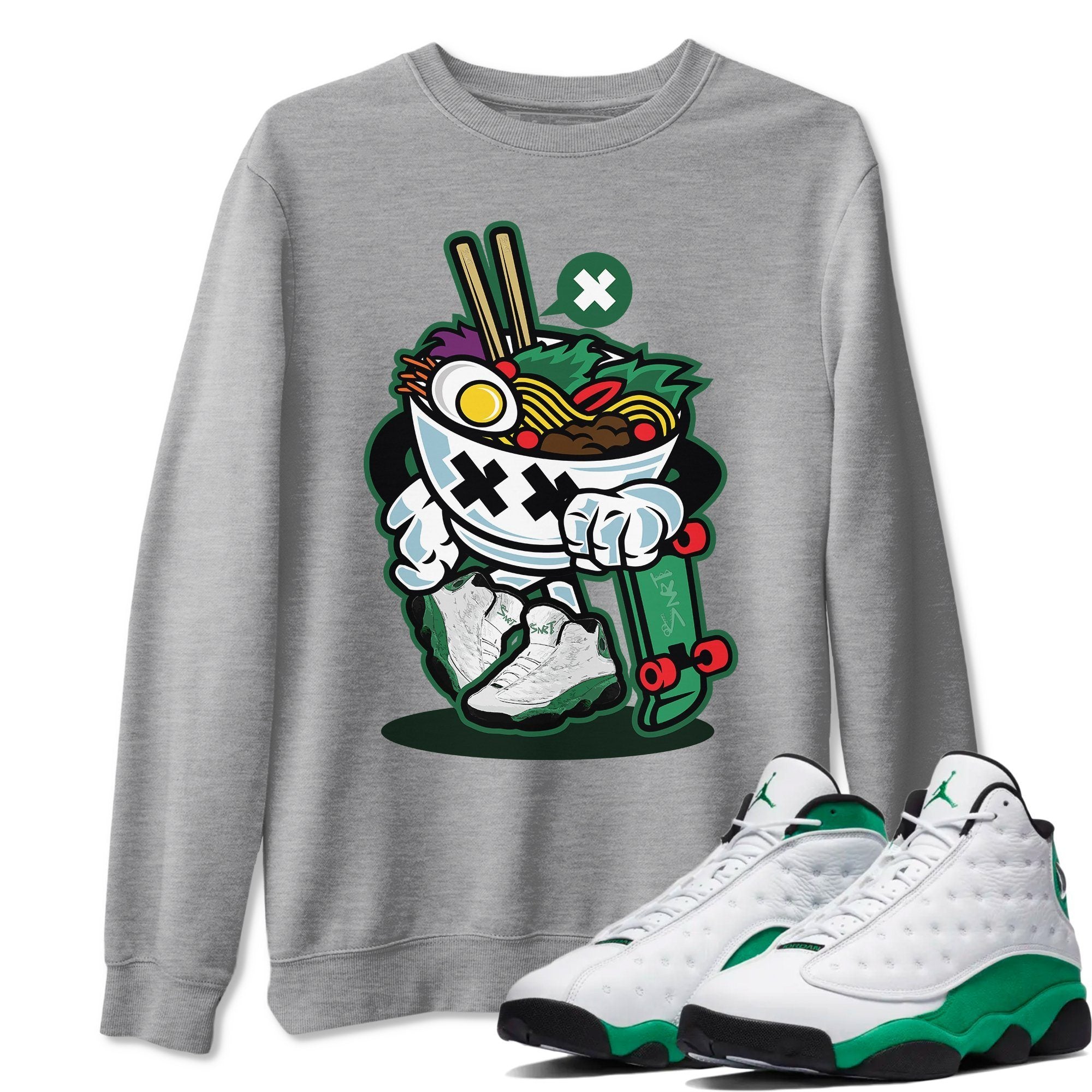 Ramen Style Unisex Tops - Air Jordan 13 Lucky Green