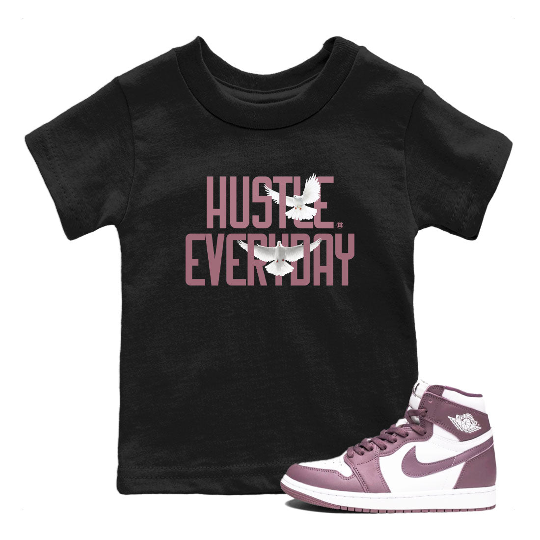 Daily Hustle snkmatch Tee Kids - Air Jordan 1 Mauve