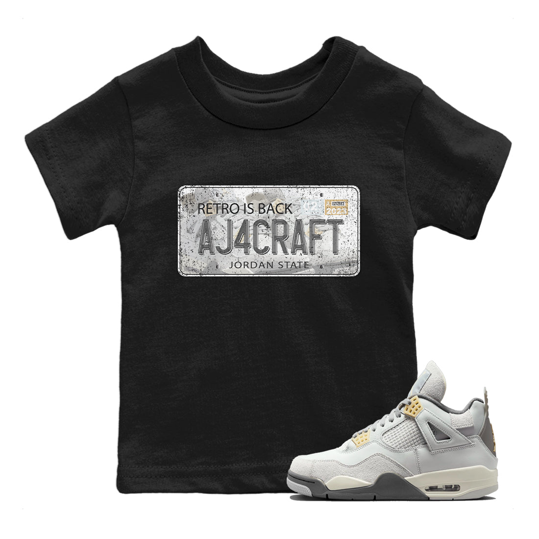 Jordan Plate Kids Tops - Air Jordan 4 Craft