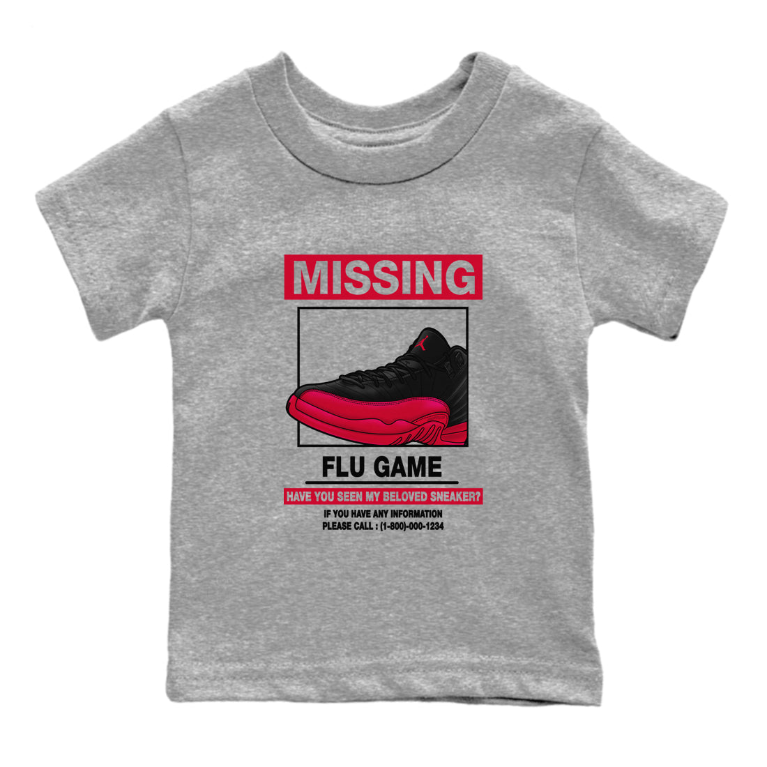 Missing snkmatch snkmatch Tees Kids - Air Jordan 12 Flu Game