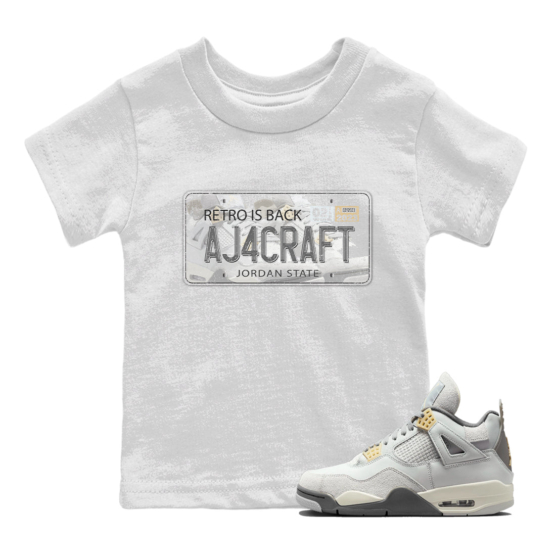 Jordan Plate Kids Tops - Air Jordan 4 Craft