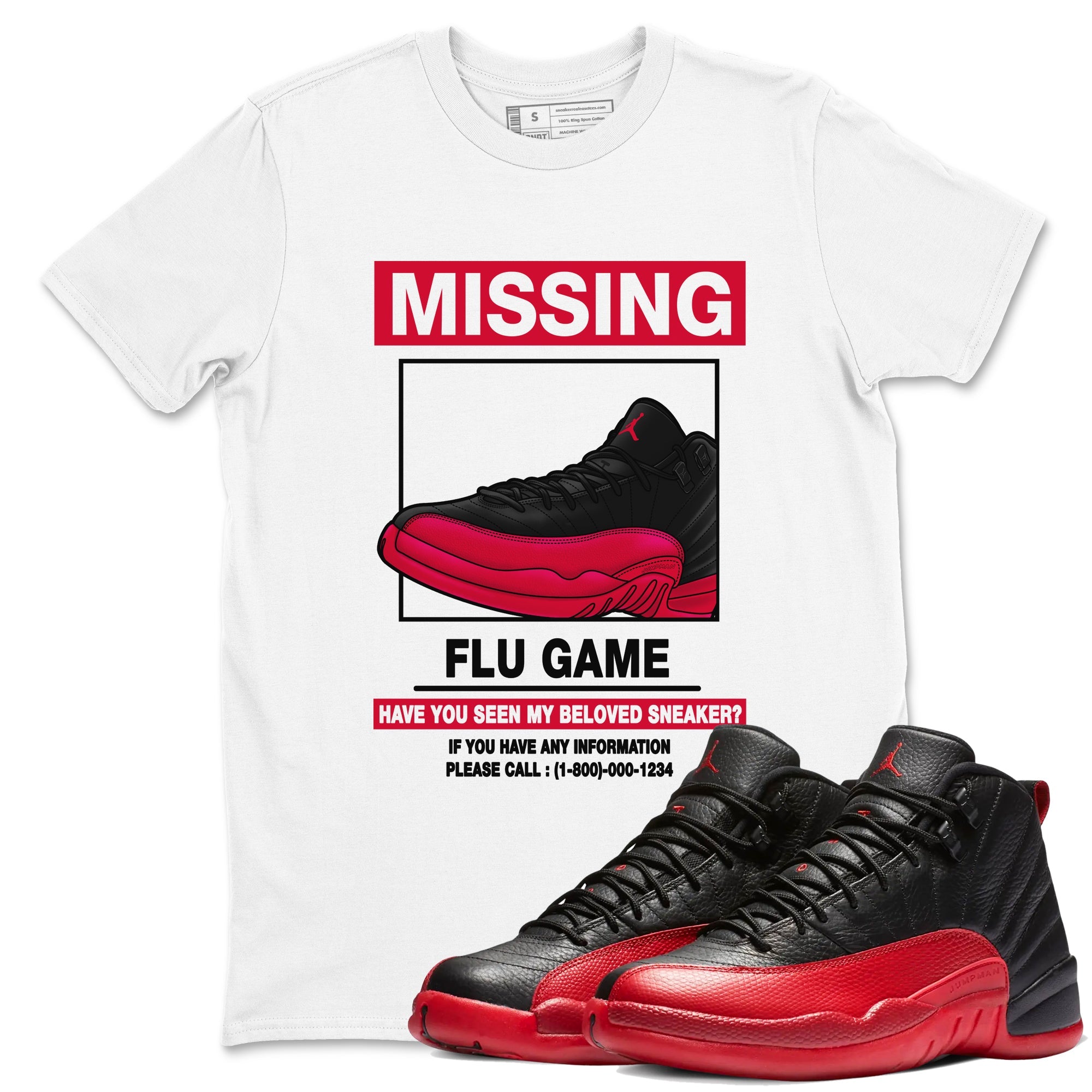 Missing snkmatch snkmatch Tees - Air Jordan 12 Flu Game